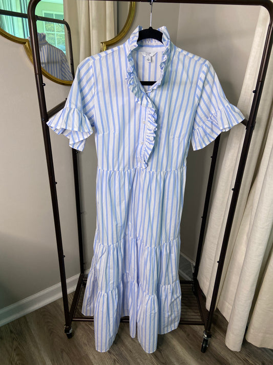Crown and Ivy Ruffle Button Front Tiered Dress size S