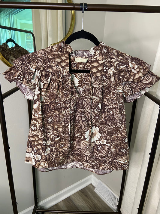 Ulla Johnson  Lettie Ruffle Top size 0