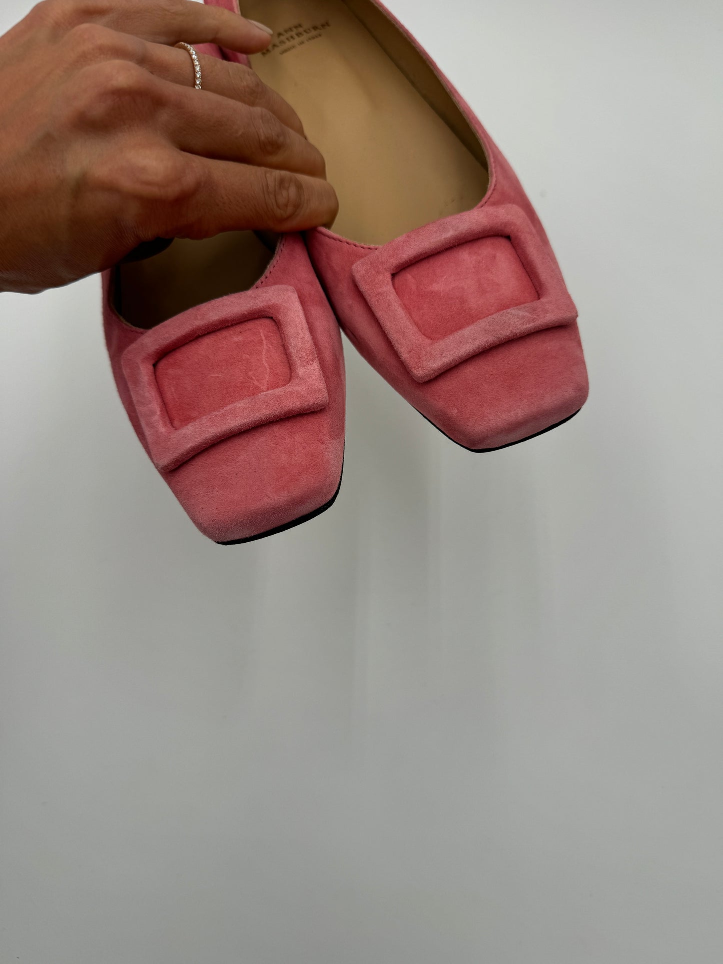 Ann Mashburn Suede Buckle Shoes size 39.5