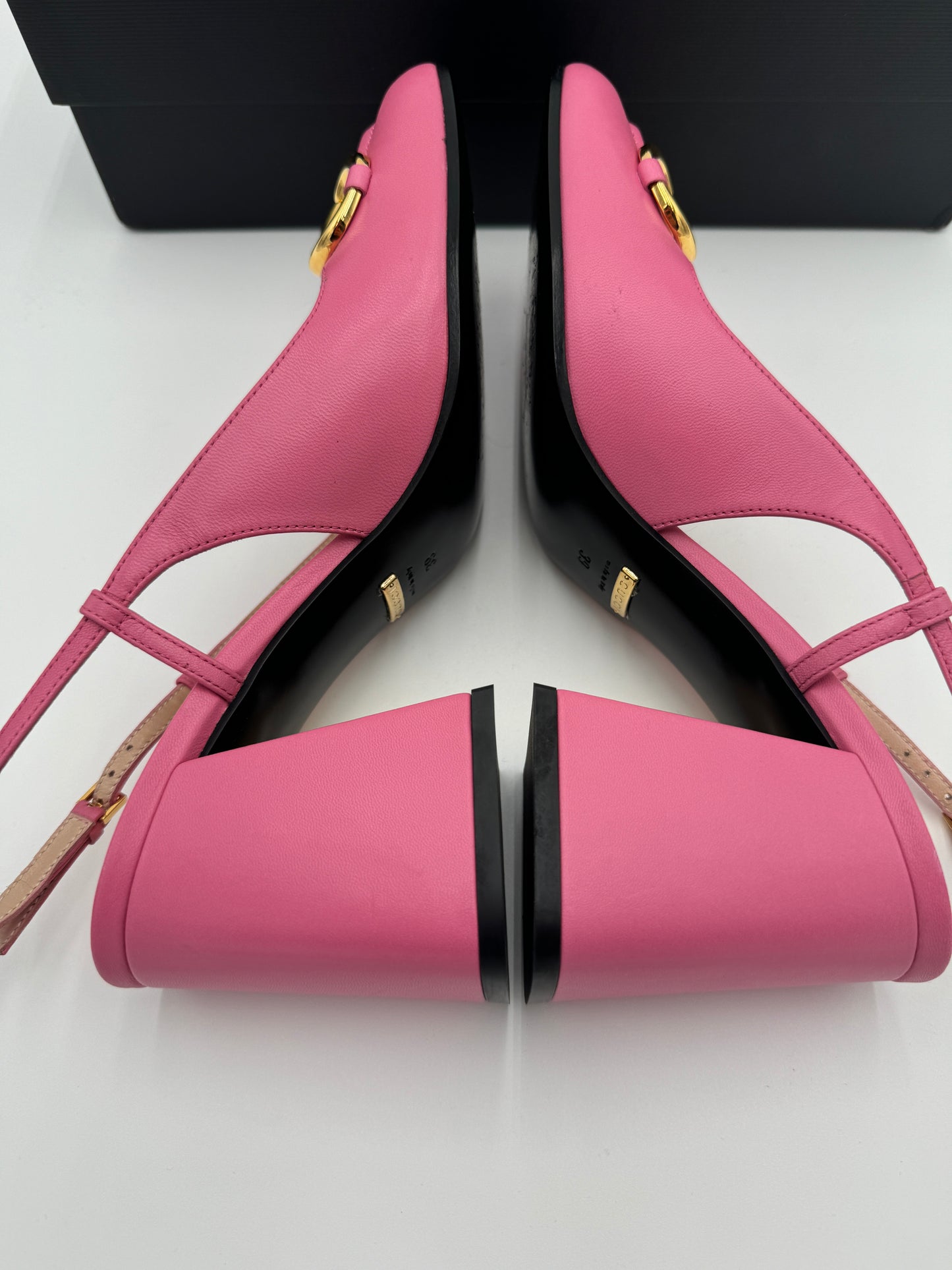 Gucci Horsebit Slingback Pump Block Heels size 39