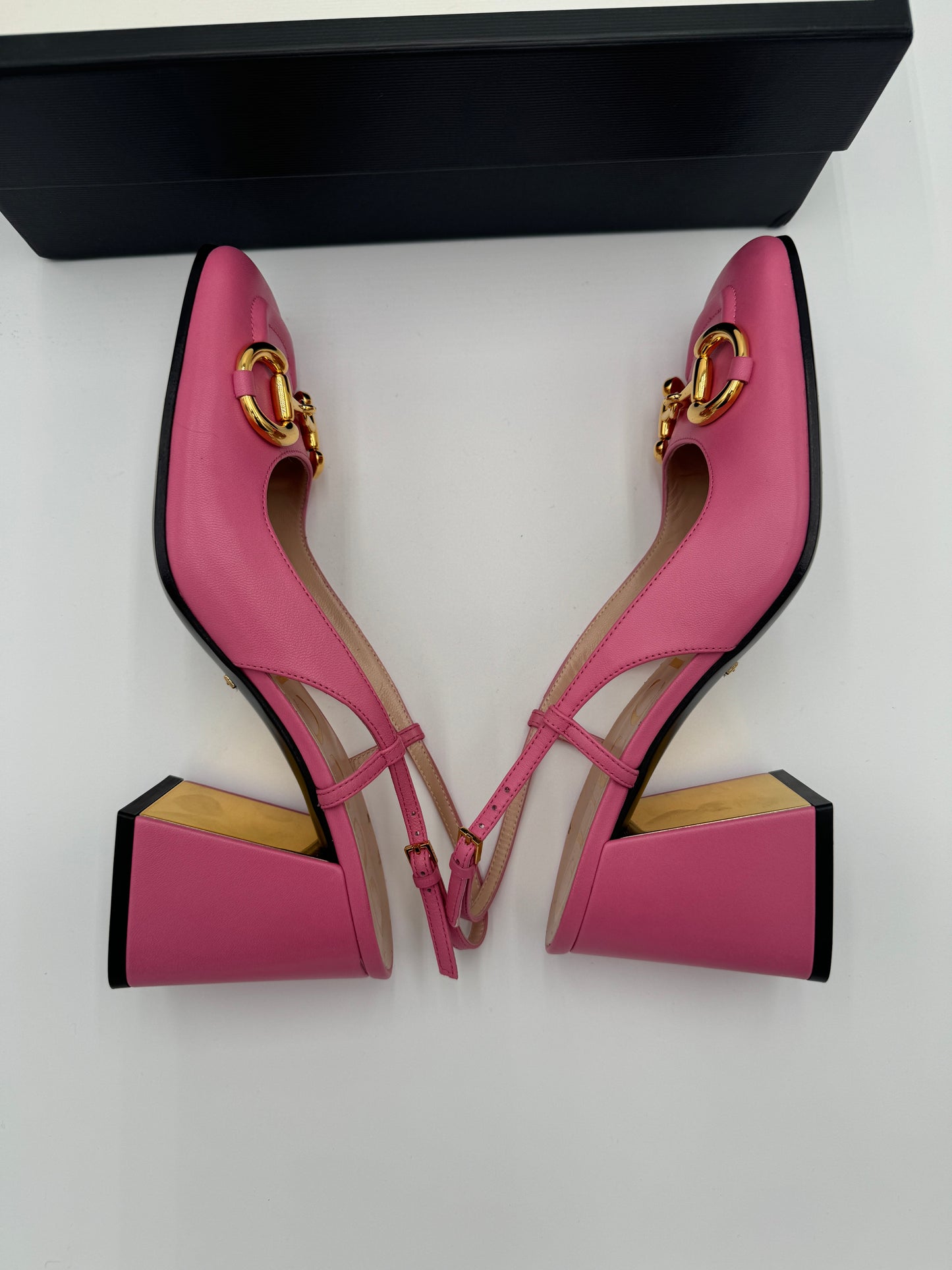 Gucci Horsebit Slingback Pump Block Heels size 39