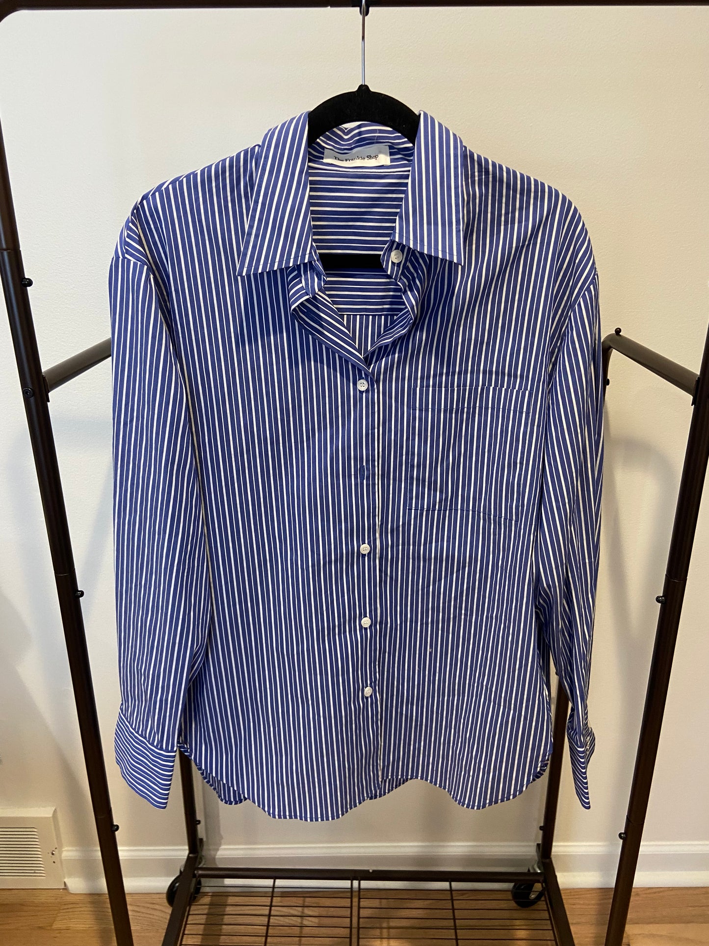 Frankie Shop Peri Blue Striped Button Down Shirt size XS