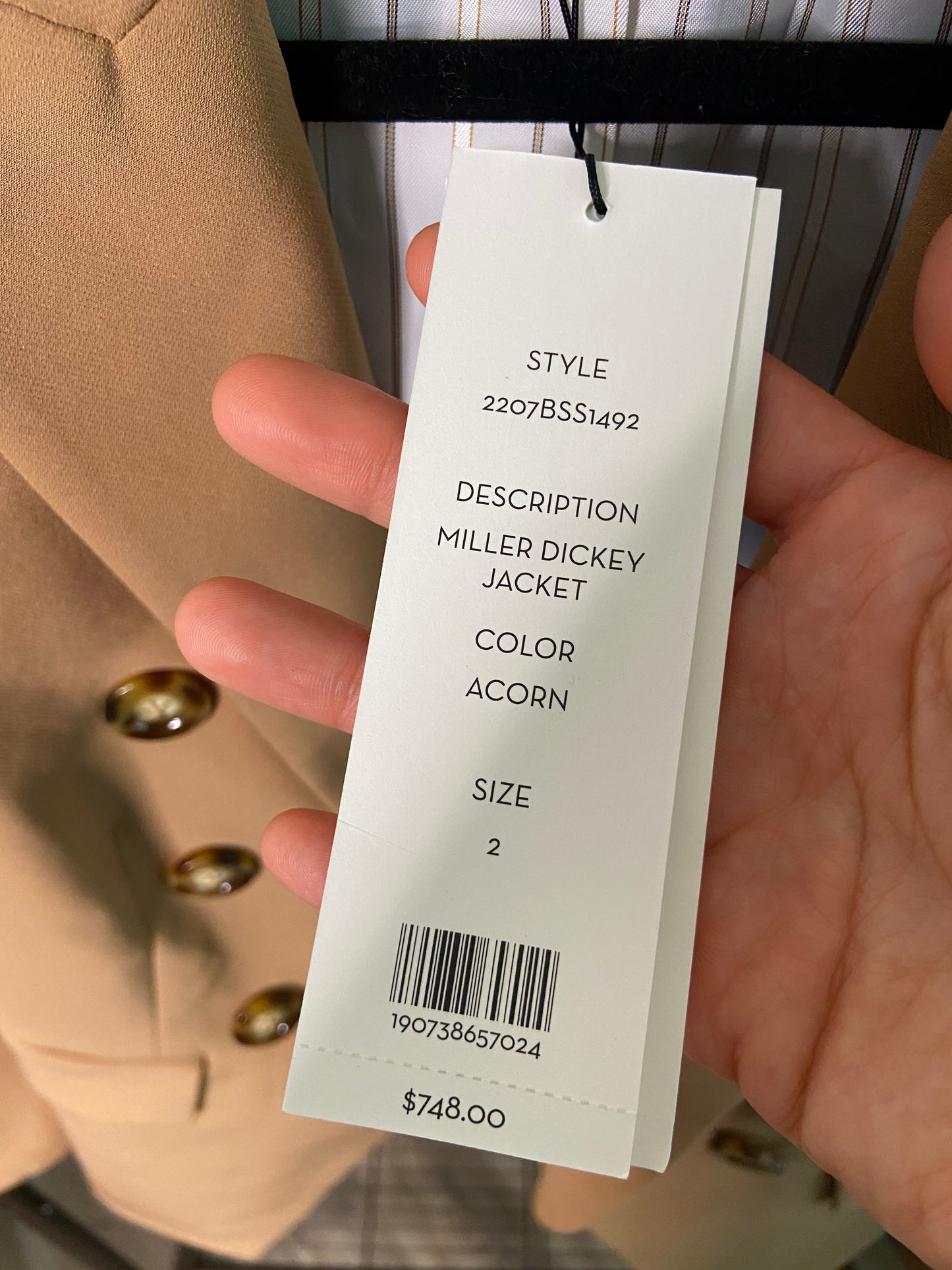 Veronica Beard Miller Dickey Jacket size 2