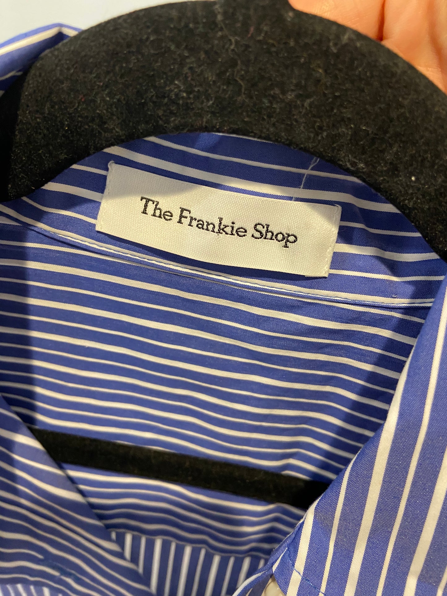 Frankie Shop Peri Blue Striped Button Down Shirt size XS