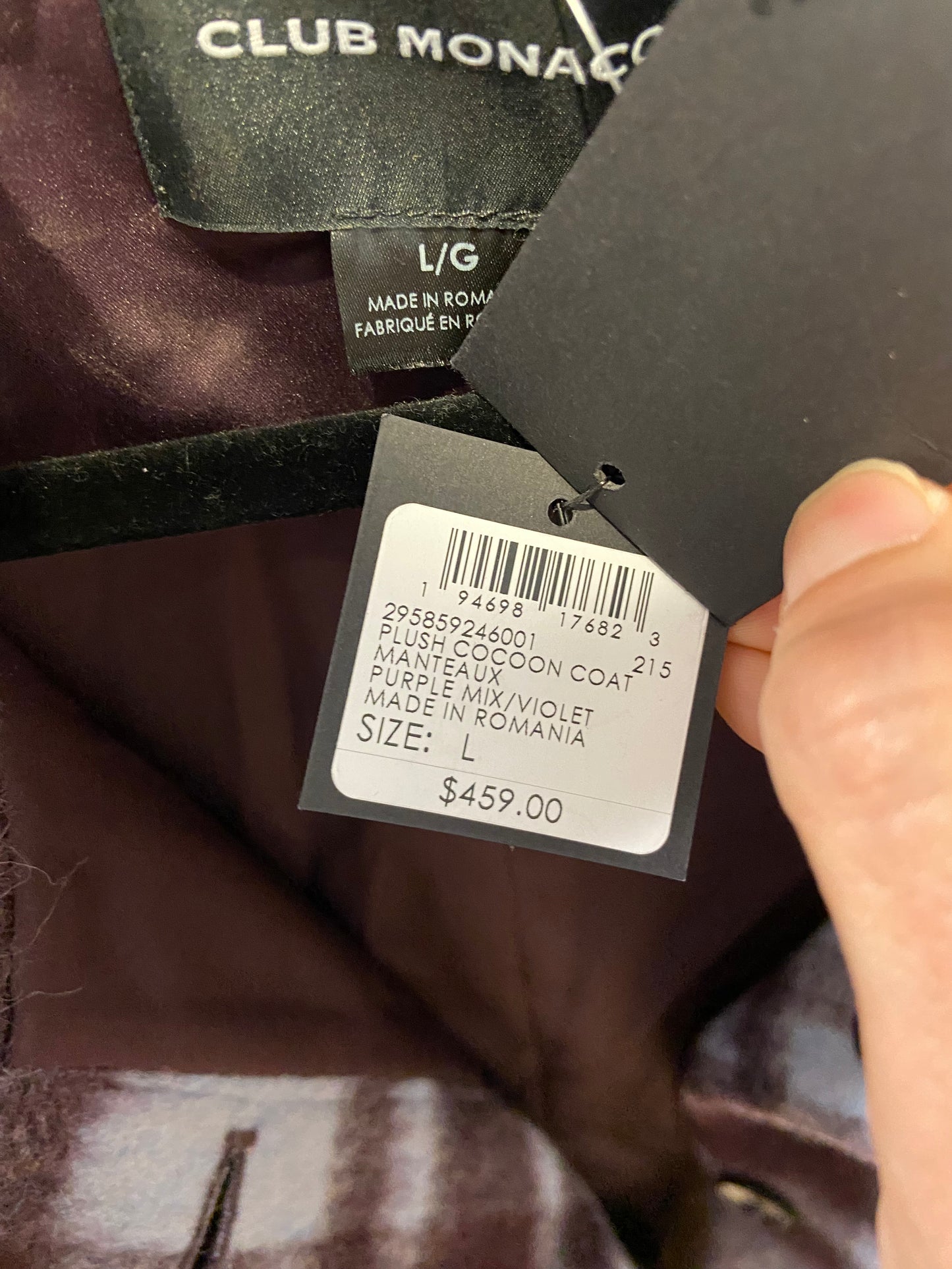 Club Monaco Plus Cocoon Coat size L