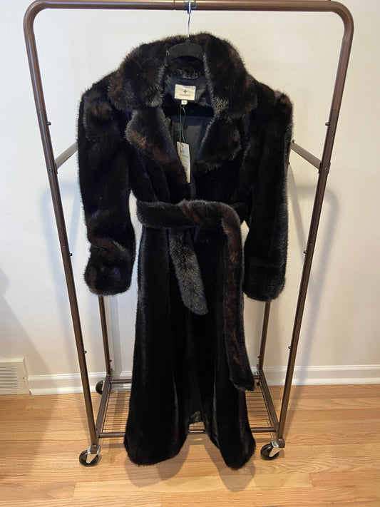 Tuckernuck Brown Faux Fur Carmella Coat size XS