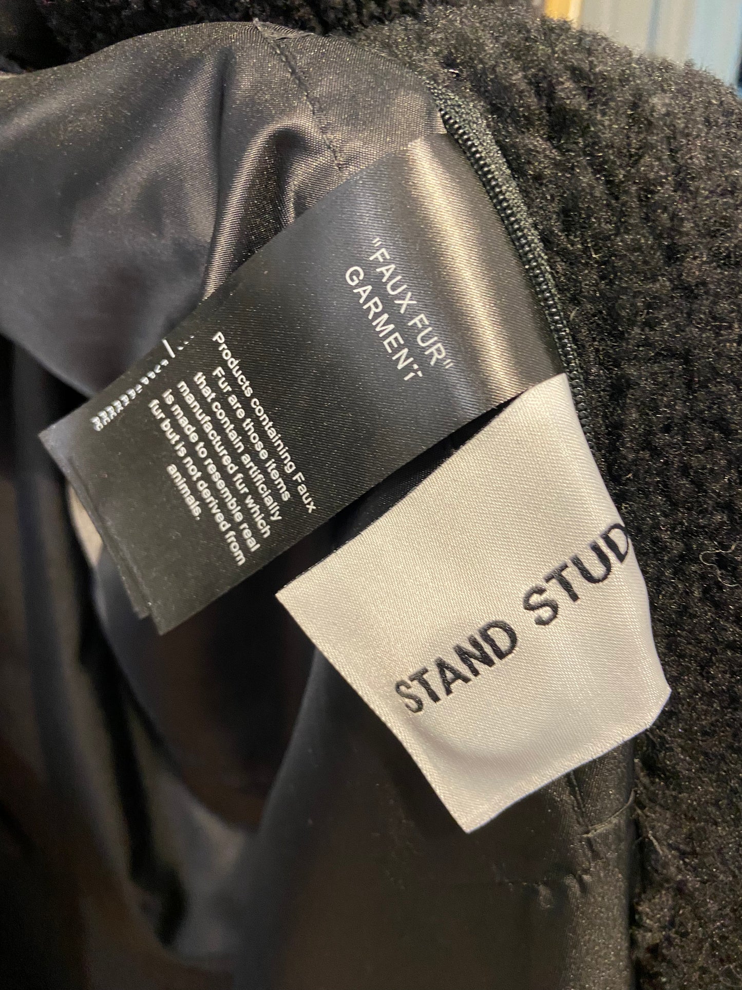 Stand Studio Camille Cocoon Teddy Coat size 34 US 2