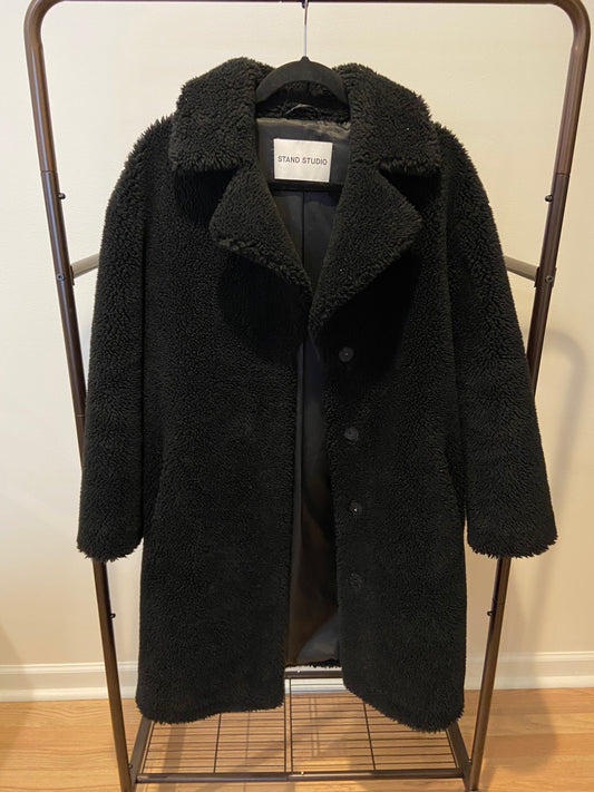 Stand Studio Camille Cocoon Teddy Coat size 34 US 2