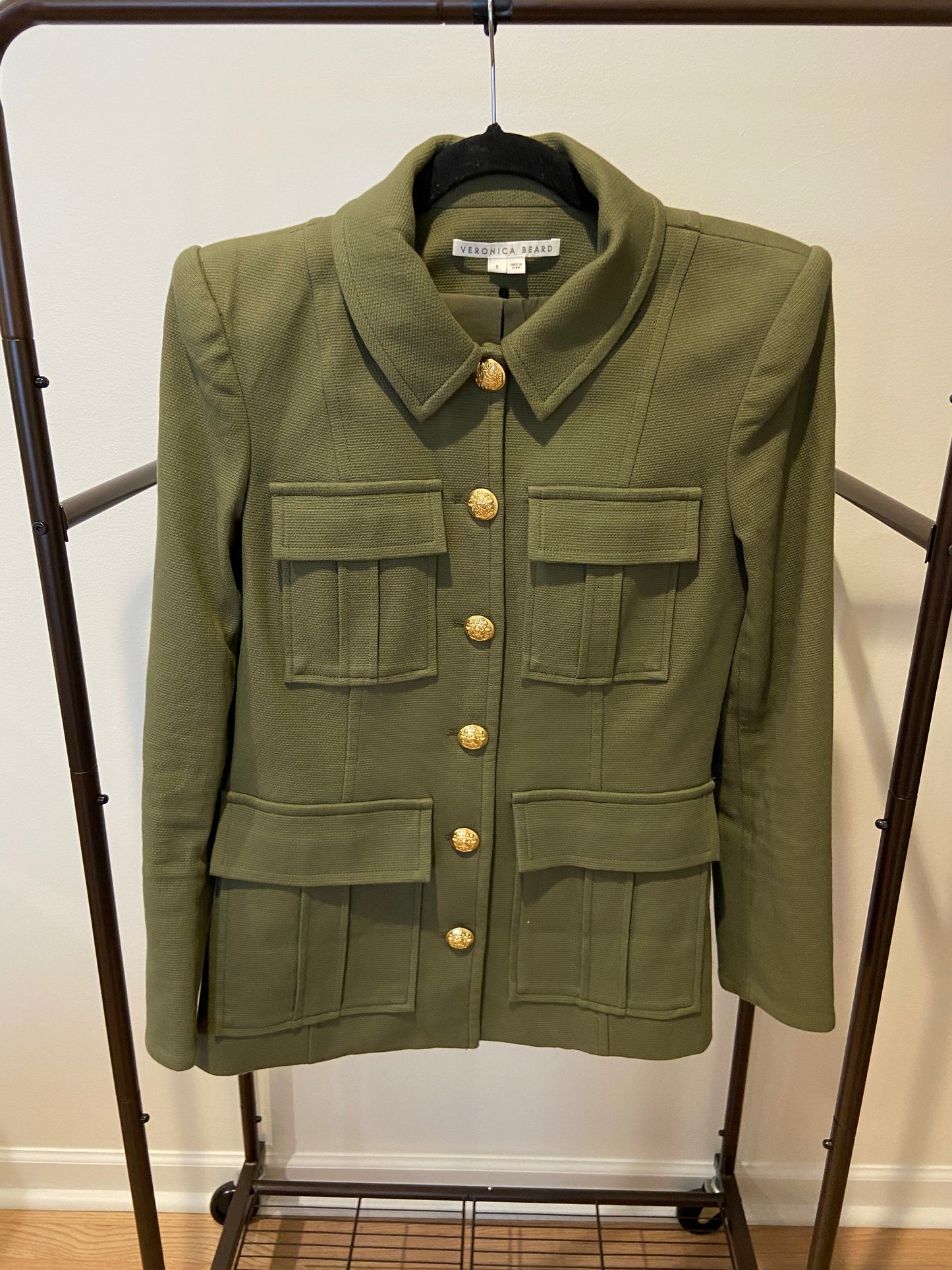 Veronica Beard Lambert Dickey Coat in Army Green size 8