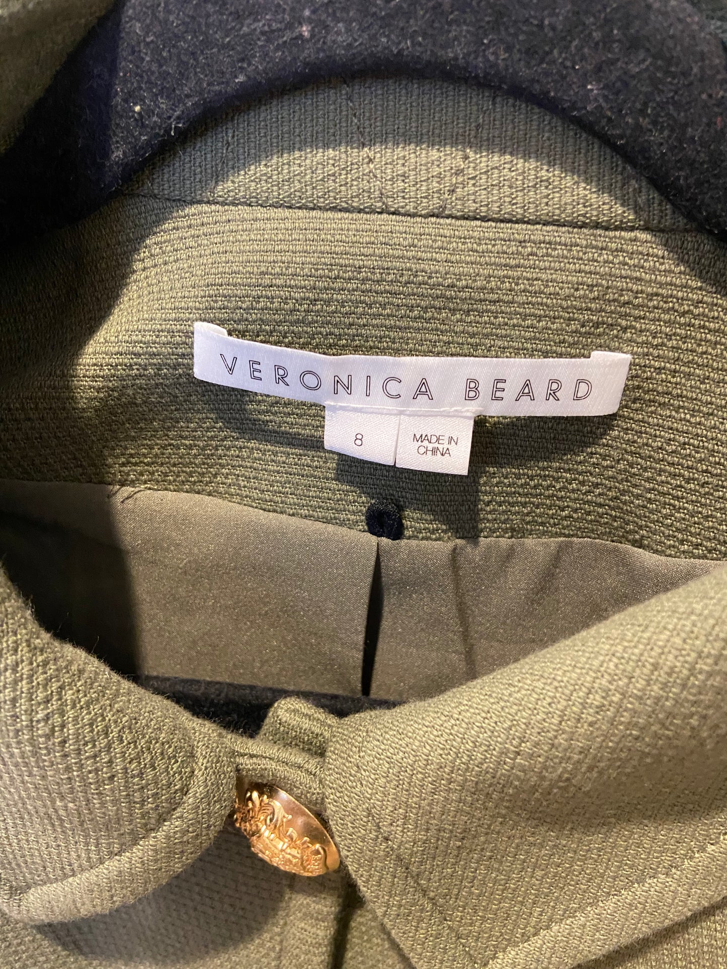 Veronica Beard Lambert Dickey Coat in Army Green size 8