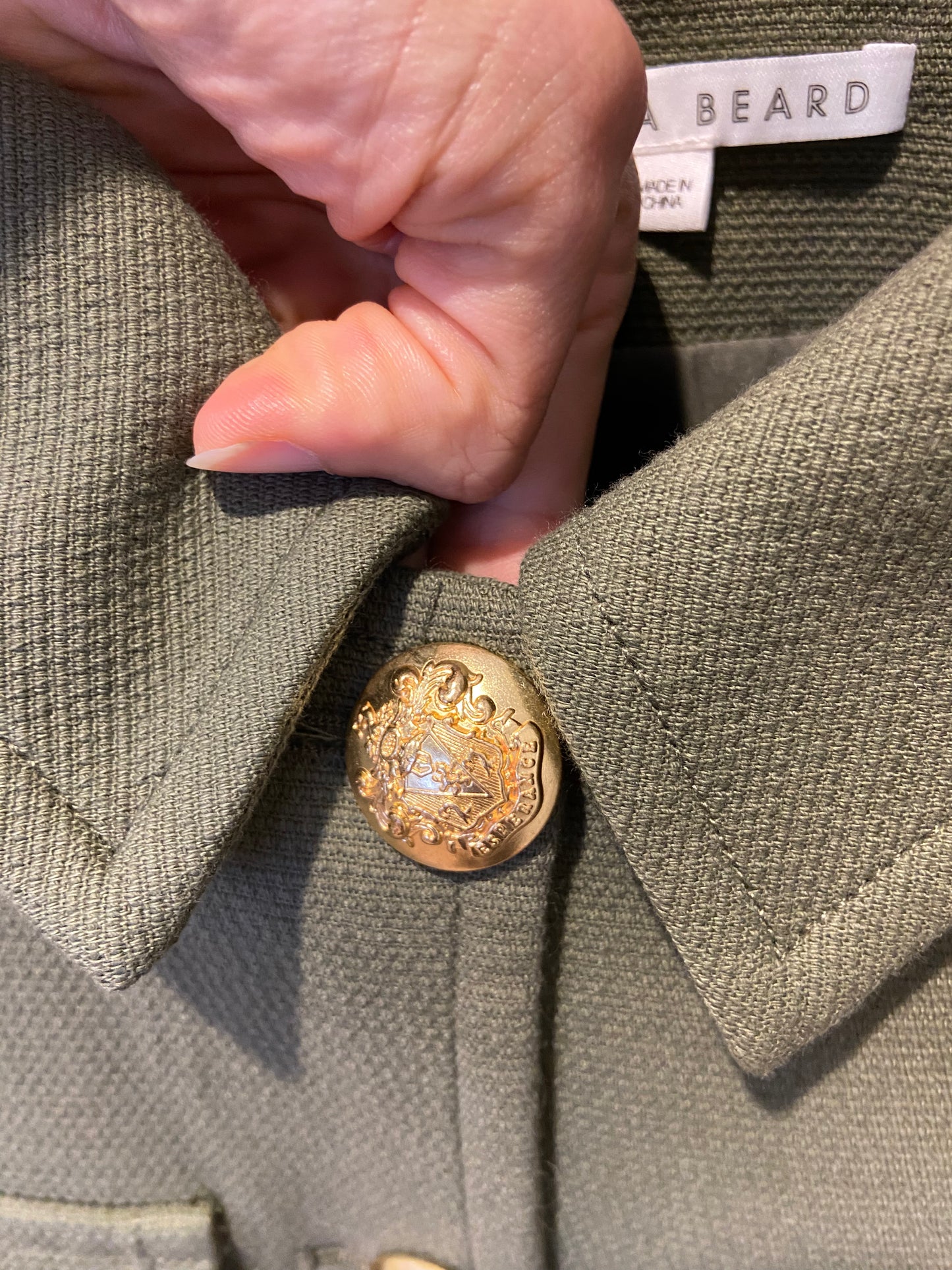 Veronica Beard Lambert Dickey Coat in Army Green size 8