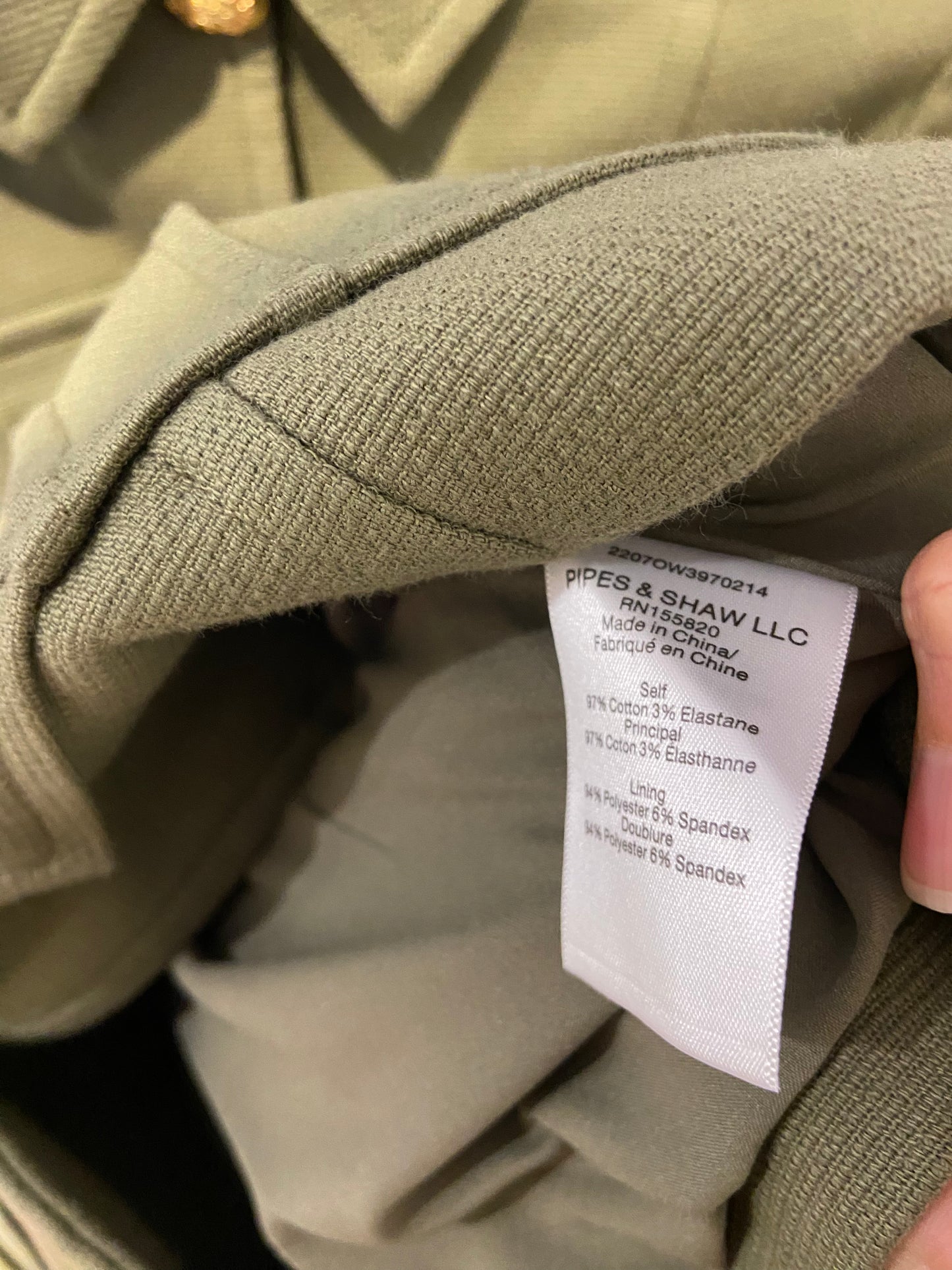 Veronica Beard Lambert Dickey Coat in Army Green size 8