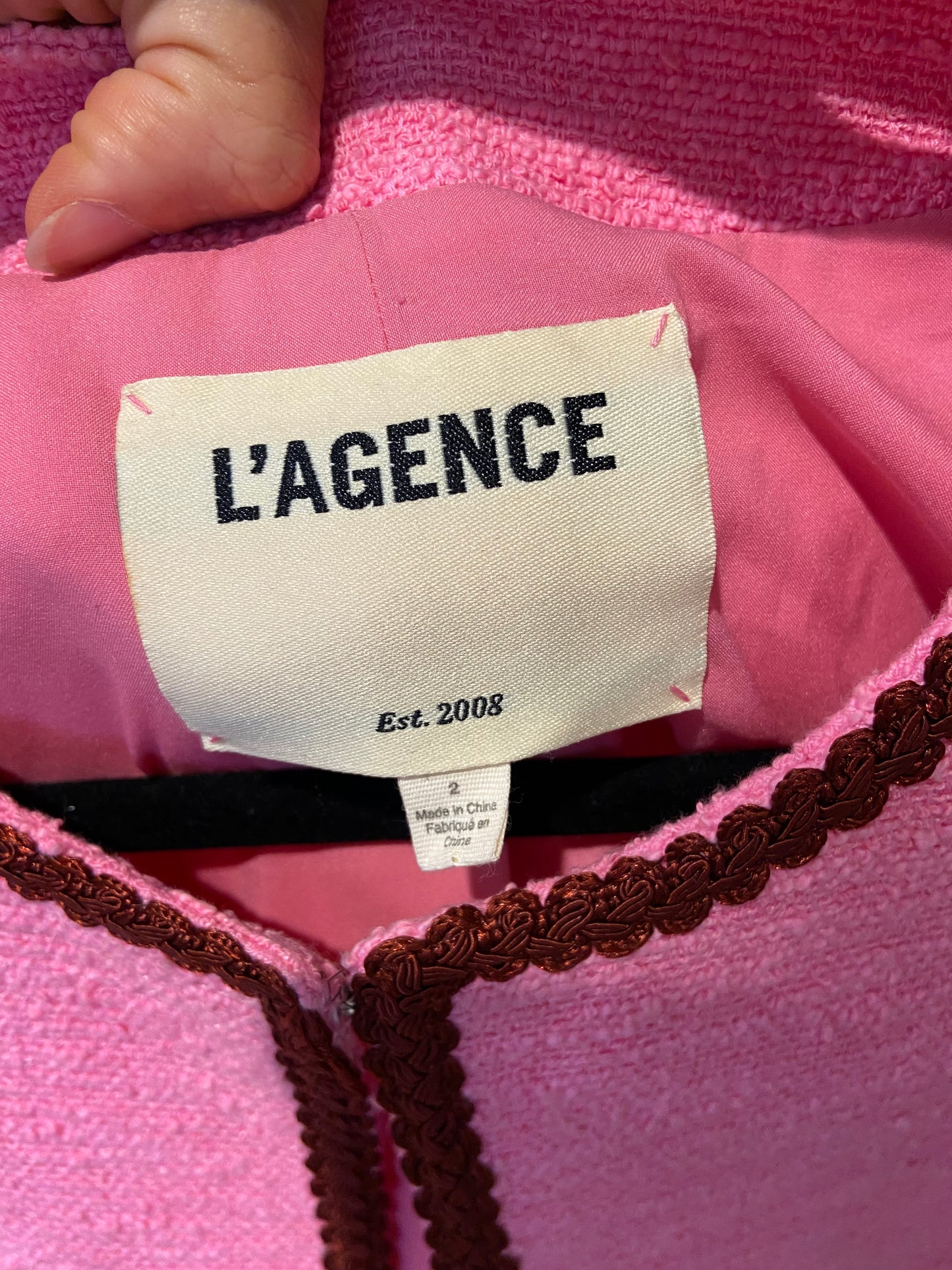 L'Agence Alexandria Cropped Jacket size 2