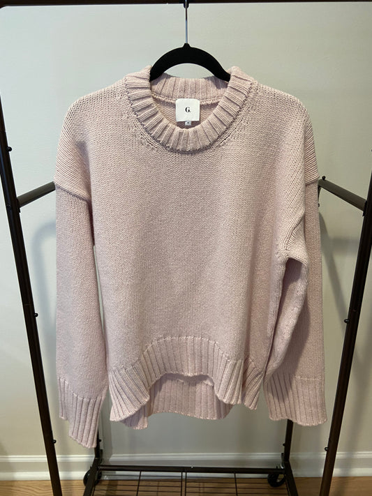 Goop Gwyn Theo Crewneck Rounded Sweater in Lavender size M