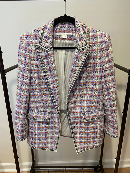 Veronica Beard Etney Tweed Dickey Jacket size 8