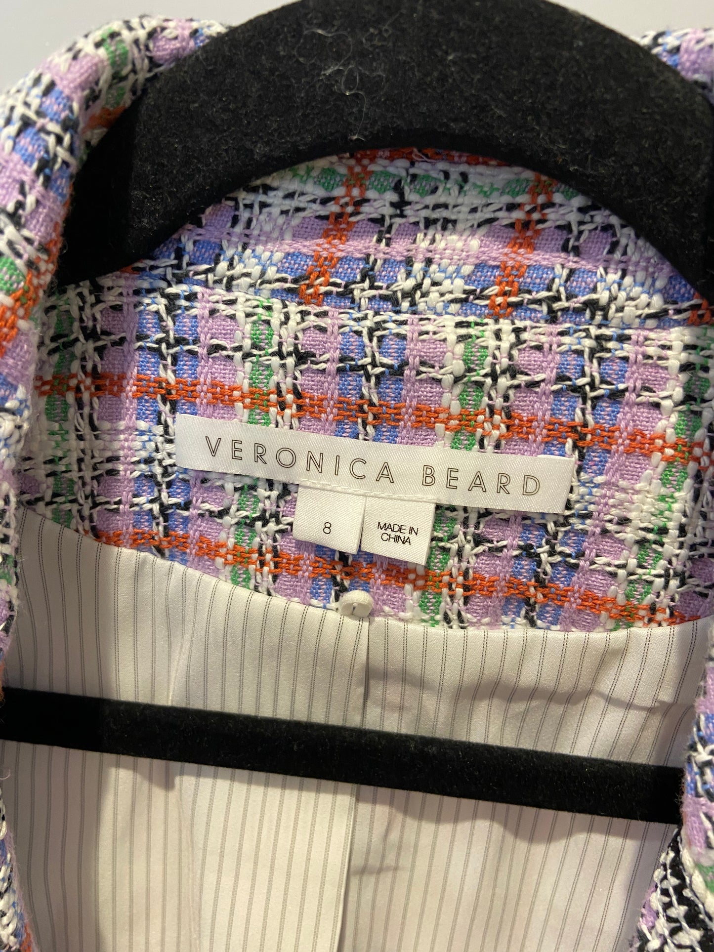 Veronica Beard Etney Tweed Dickey Jacket size 8