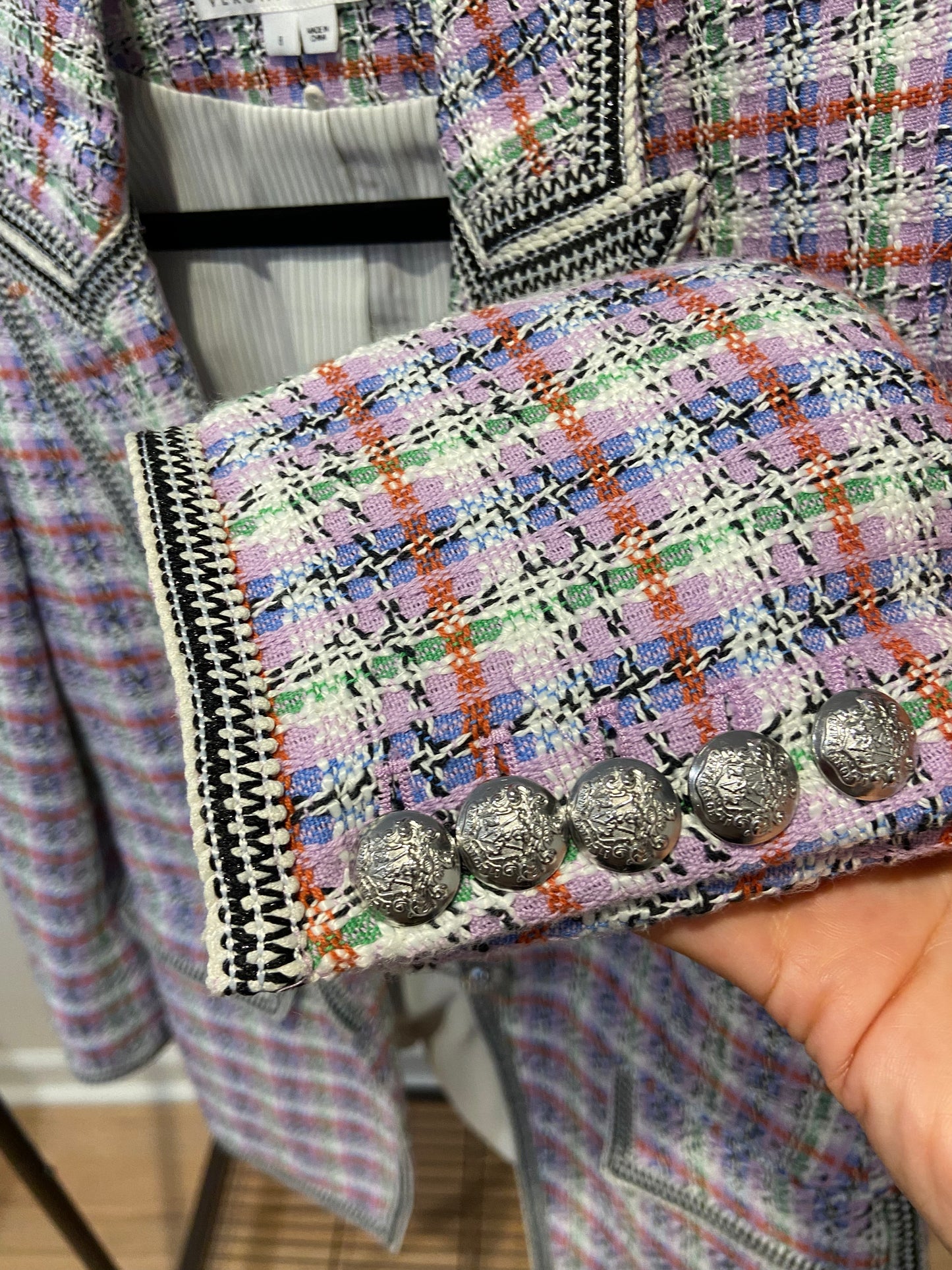 Veronica Beard Etney Tweed Dickey Jacket size 8