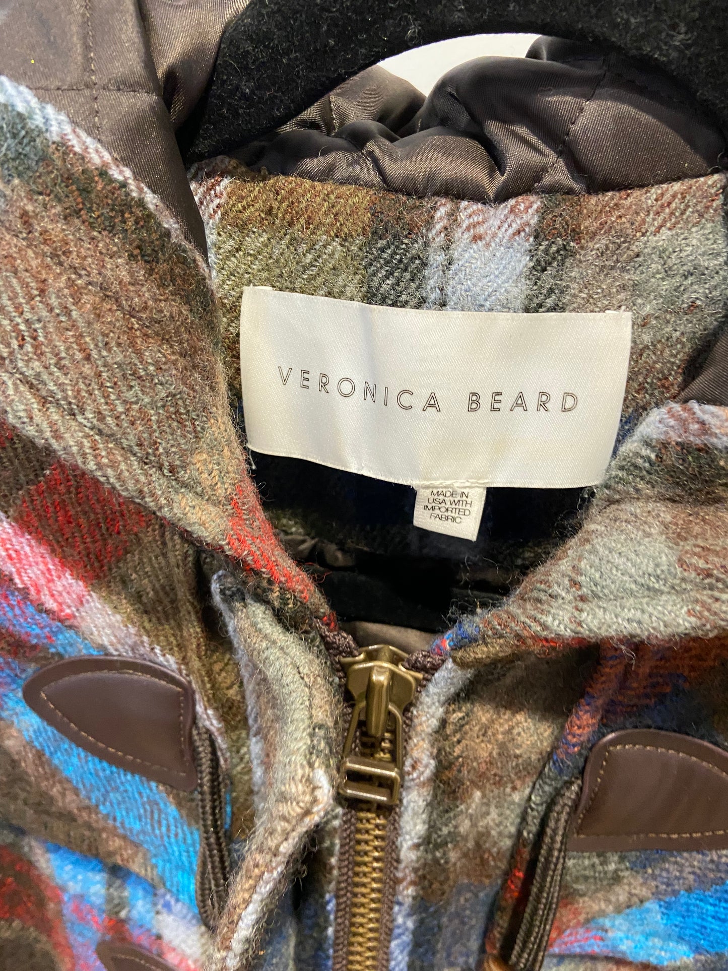 Veronica Beard Ianna Duffel Plaid Coat size 4
