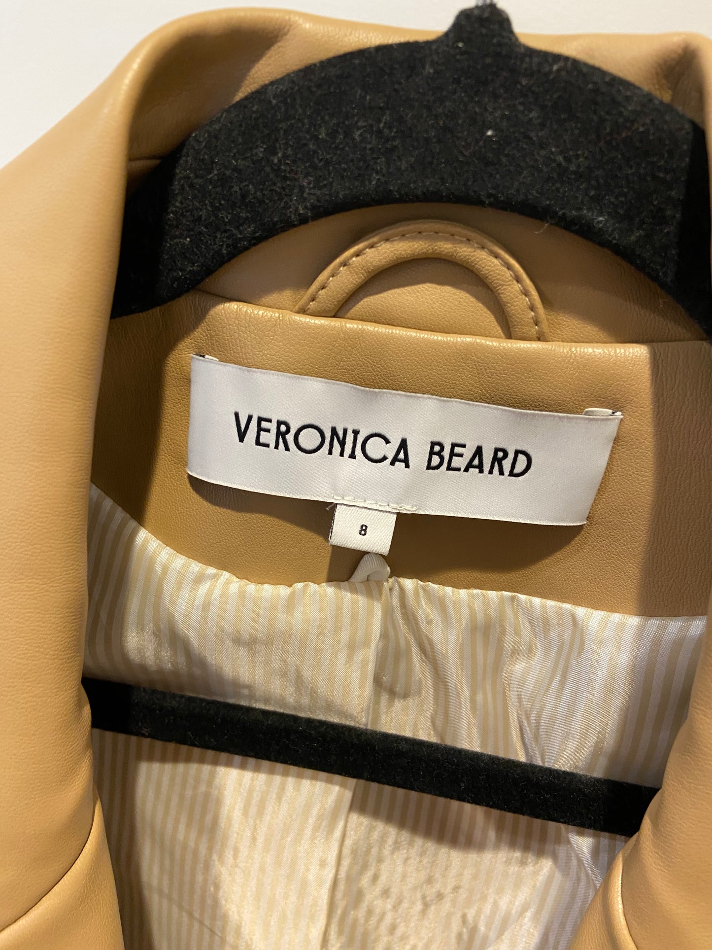 Veronica Beard Faux Leather Cooke Dickey Jacket size 8