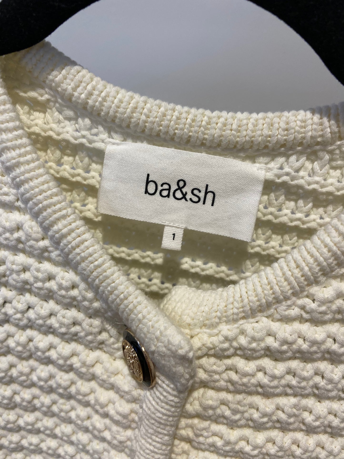 Ba&sh Gaspard Knitted Cardigan Ecru size S