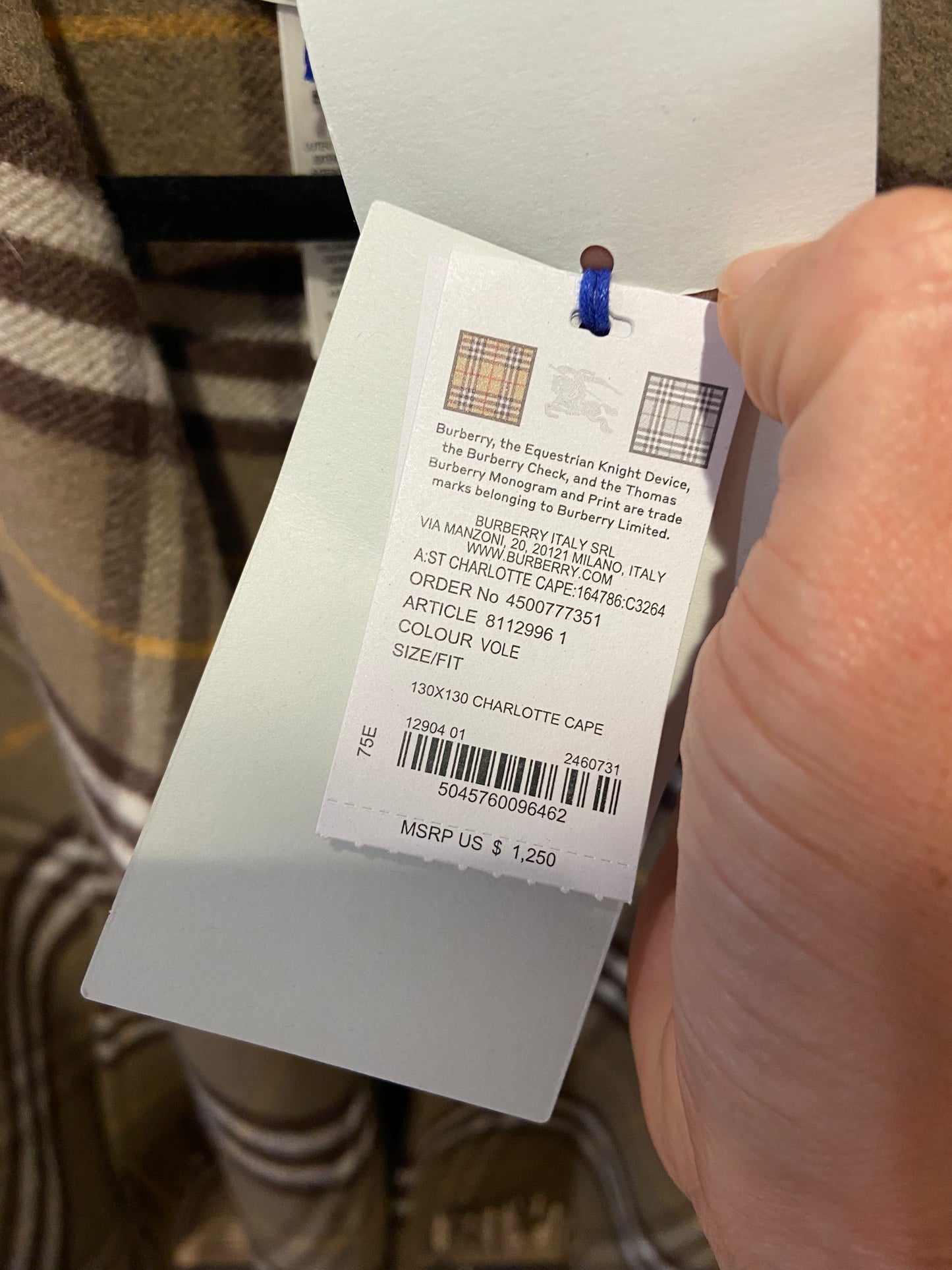 Burberry St. Charlotte Double-Faced Wool Cashmere Cape