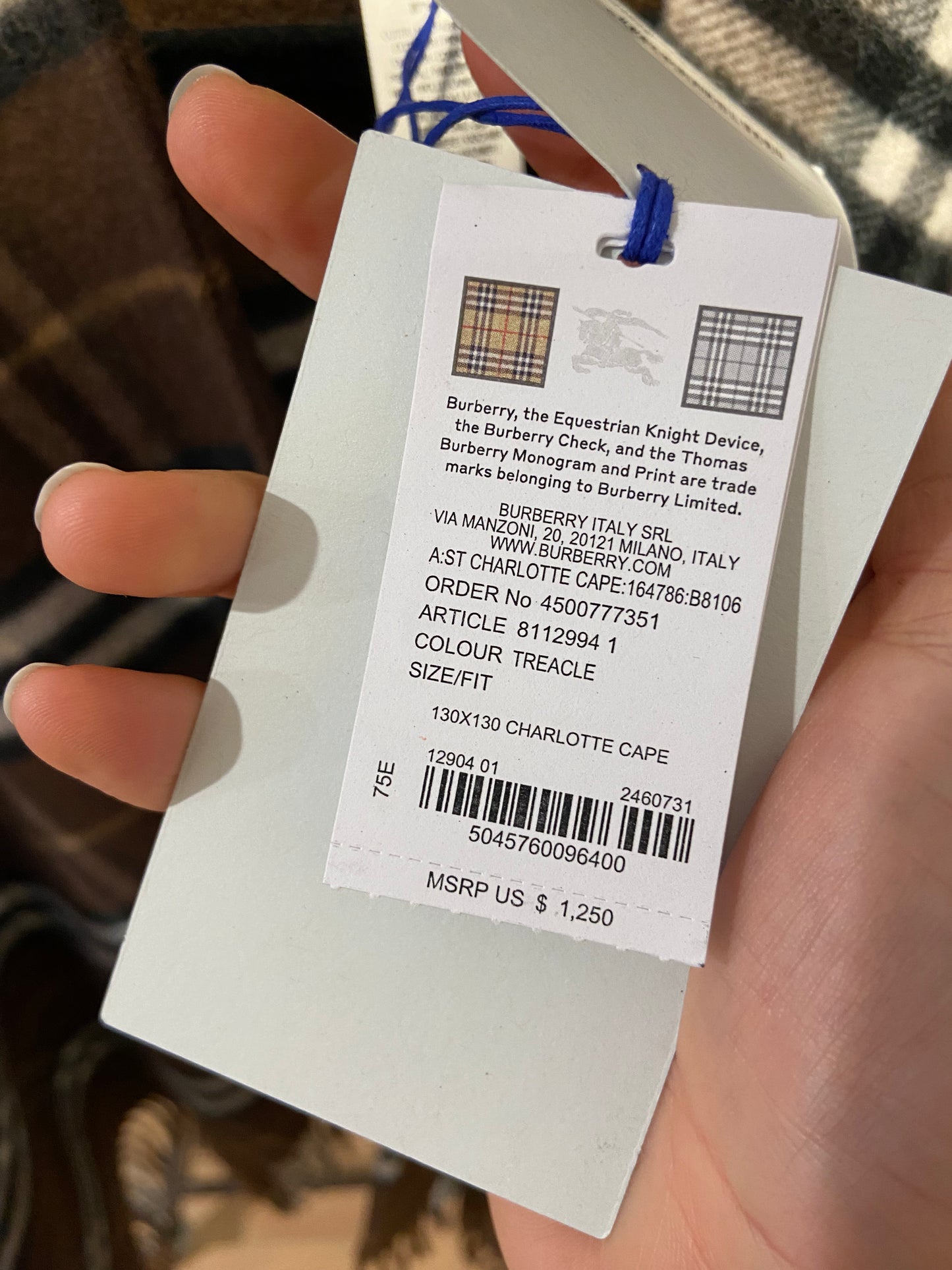 Burberry St. Charlotte Double-Faced Wool Cashmere Cape