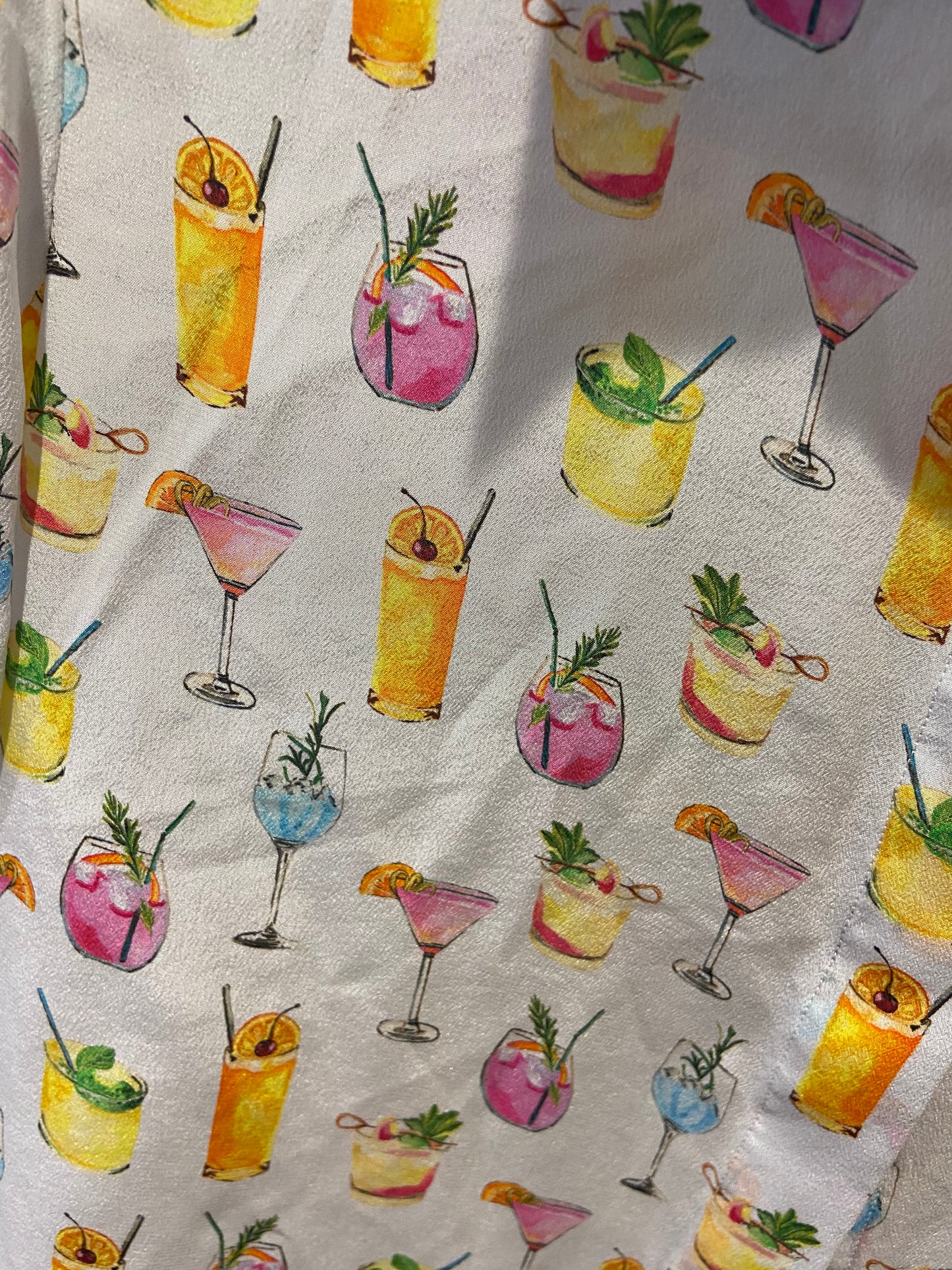 Alice and Olivia Willa Cocktail Print Silk Blouse size M