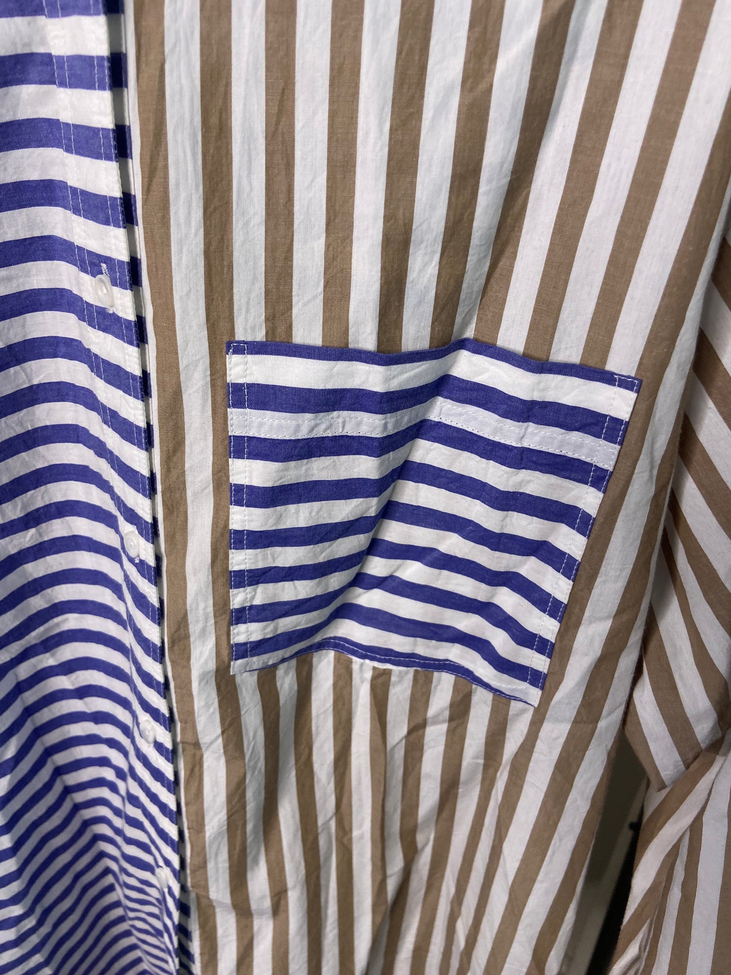 Apice Apart Striped Oversized Button Down size M