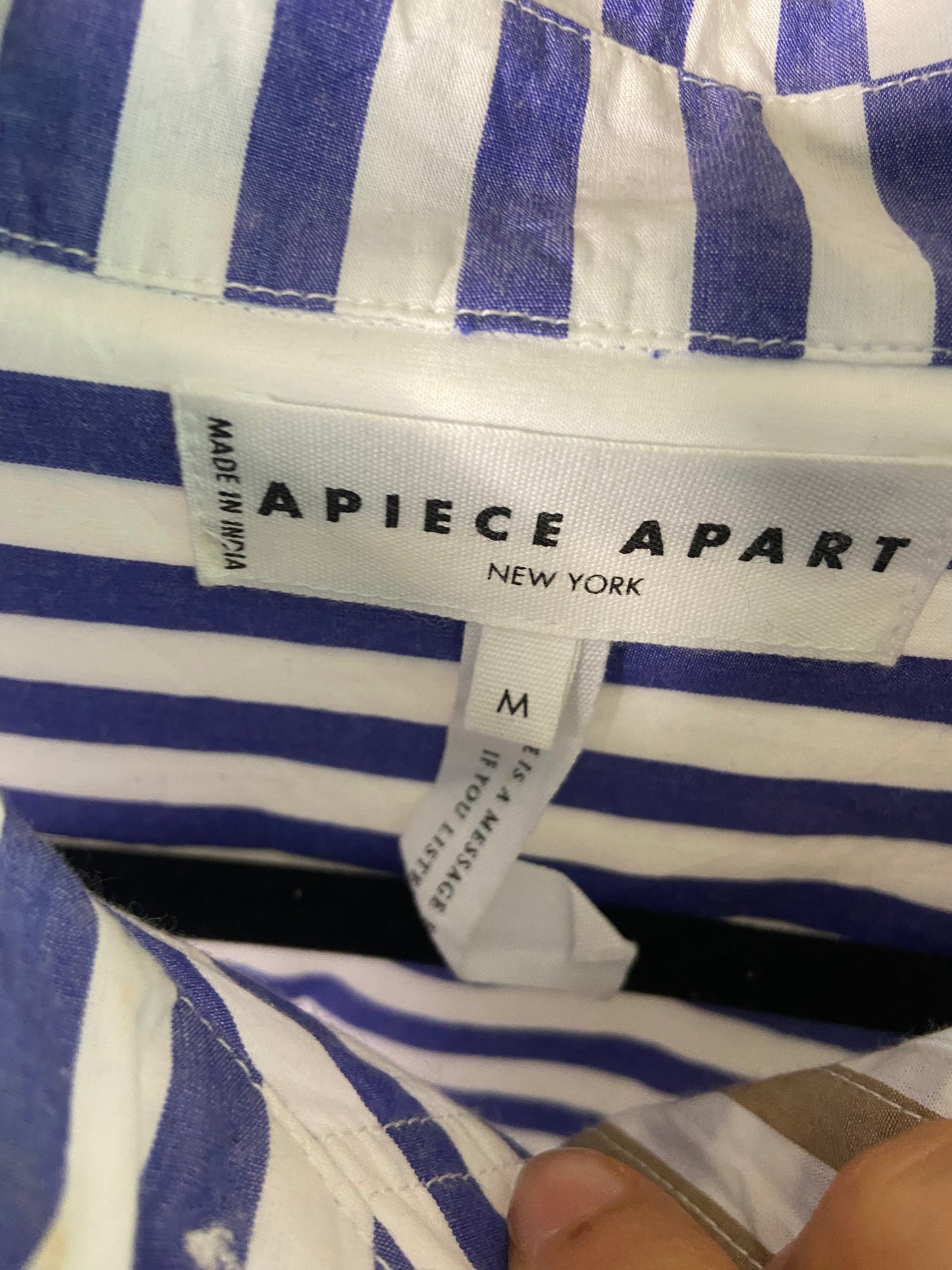 Apice Apart Striped Oversized Button Down size M