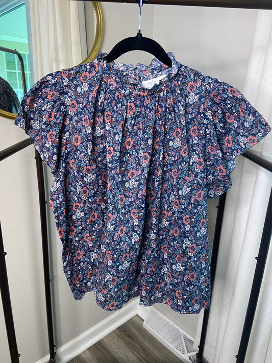Trovata Birds of Paradis Carla High Neck Blouse size L