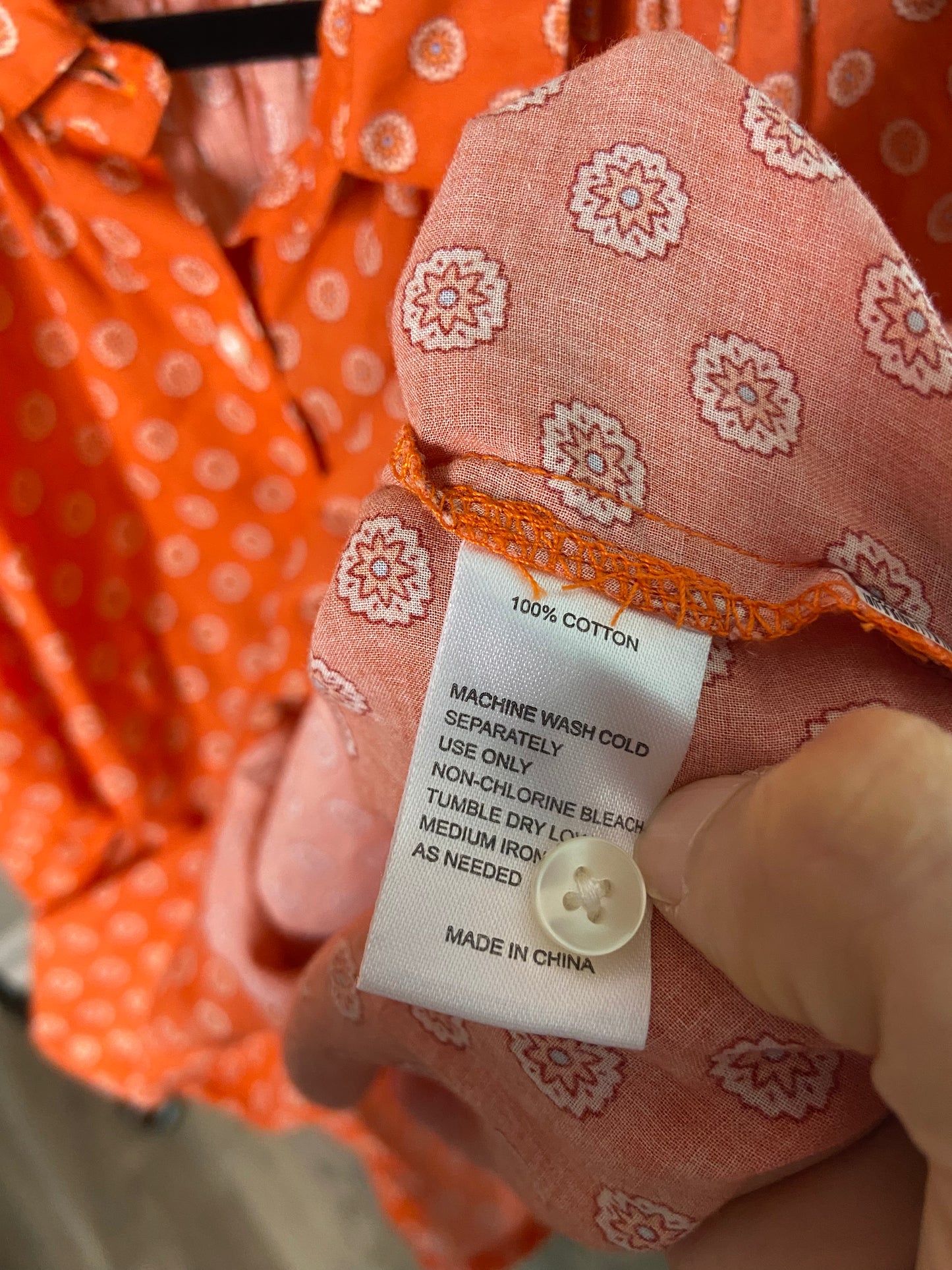 Trovata Birds of Paradis Marianne B Ruffle Sleeve Shirt size L