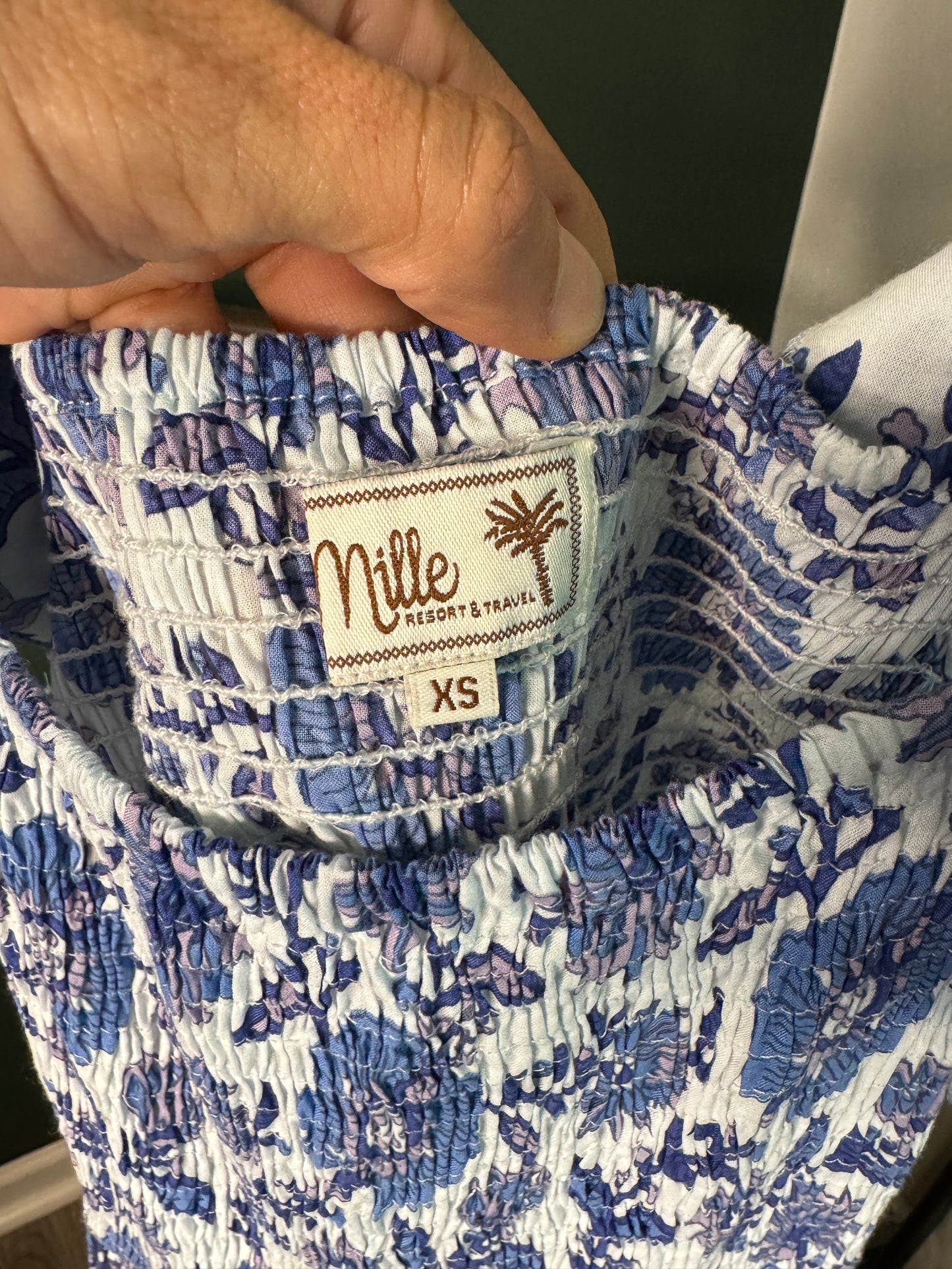 Mille  Olympia Smocked Midi Dress size XS