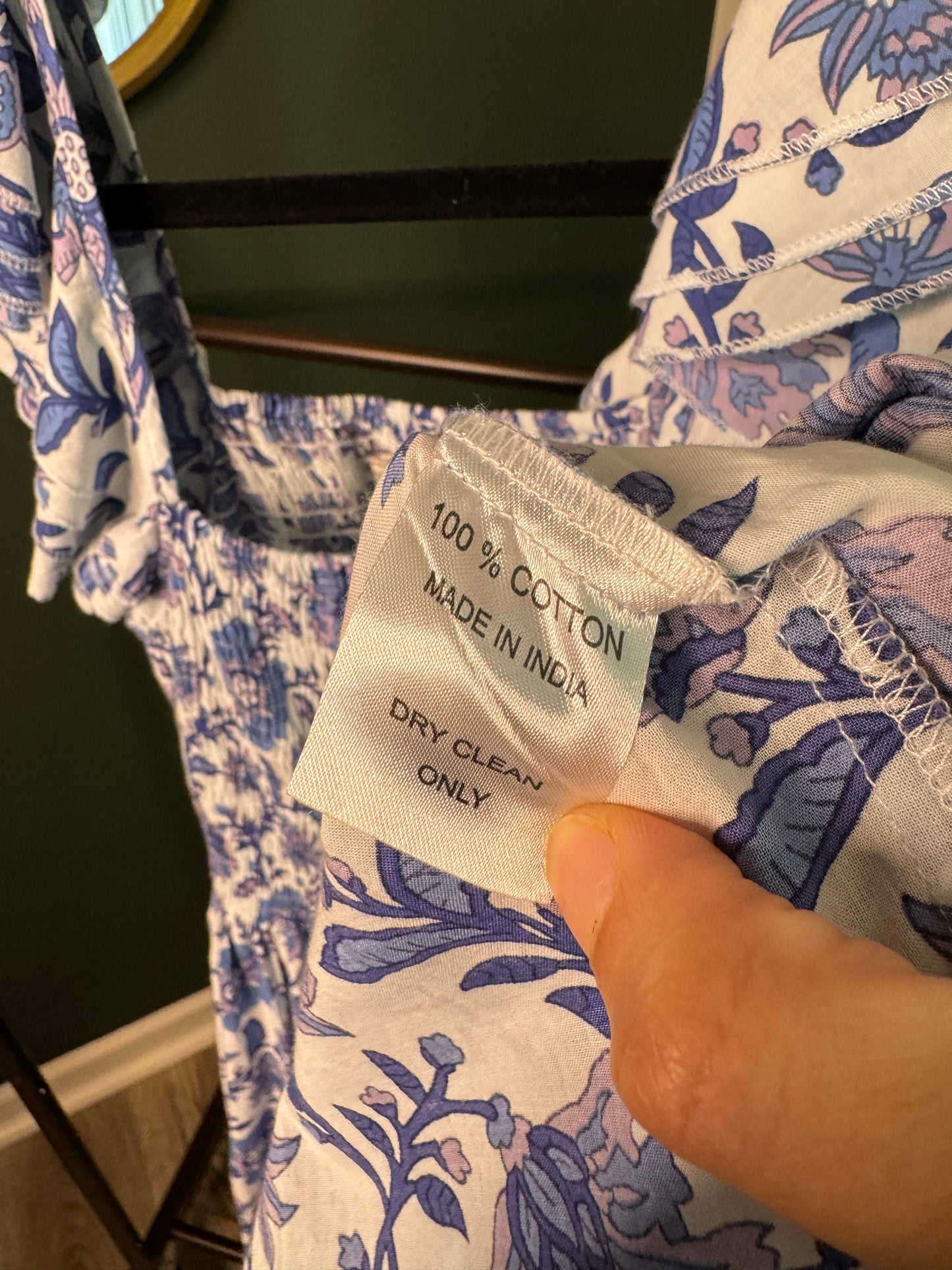 Mille  Olympia Smocked Midi Dress size XS