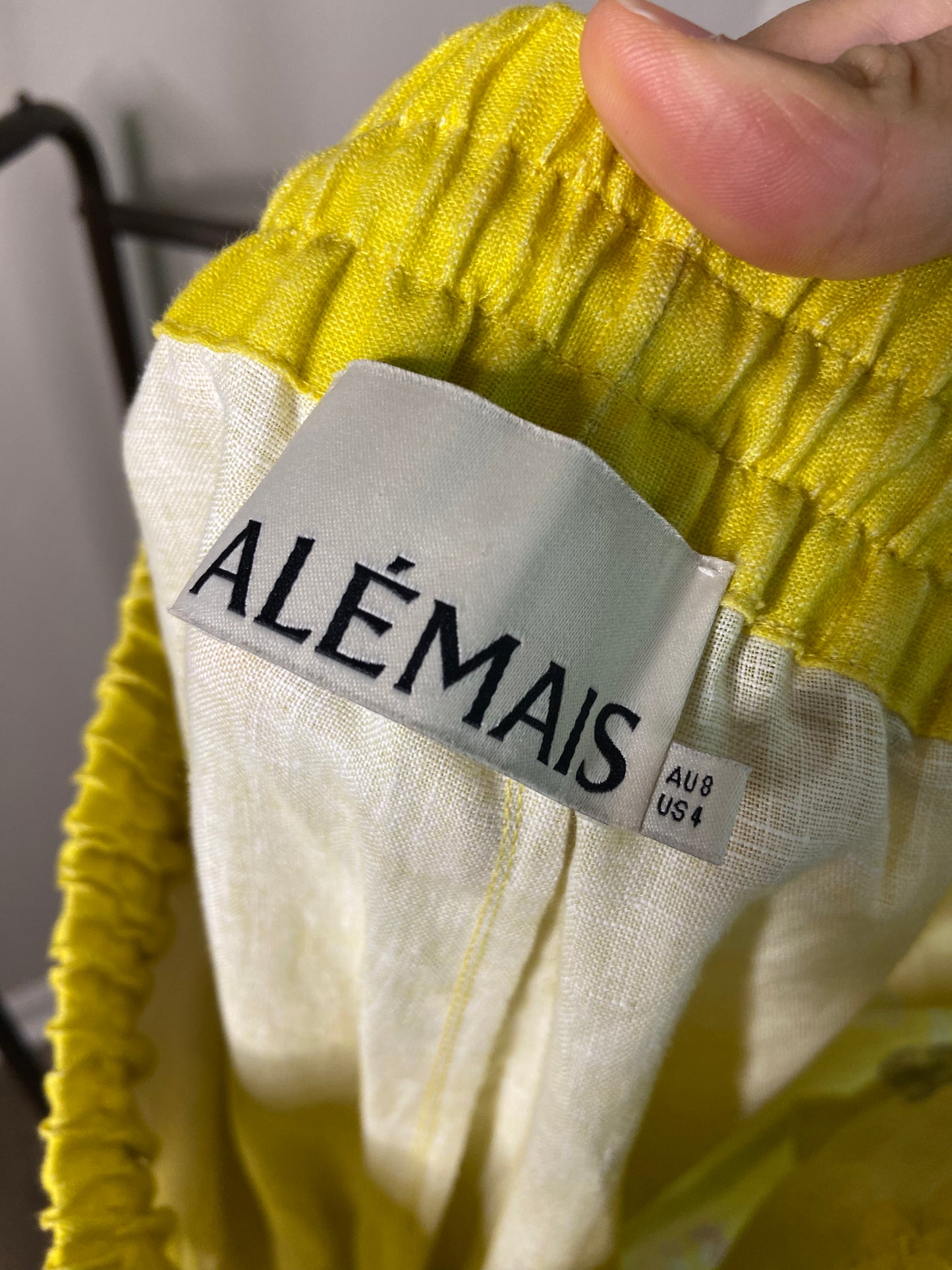 Alemais Ira Floral-print Linen Wide Leg Pants size US 4