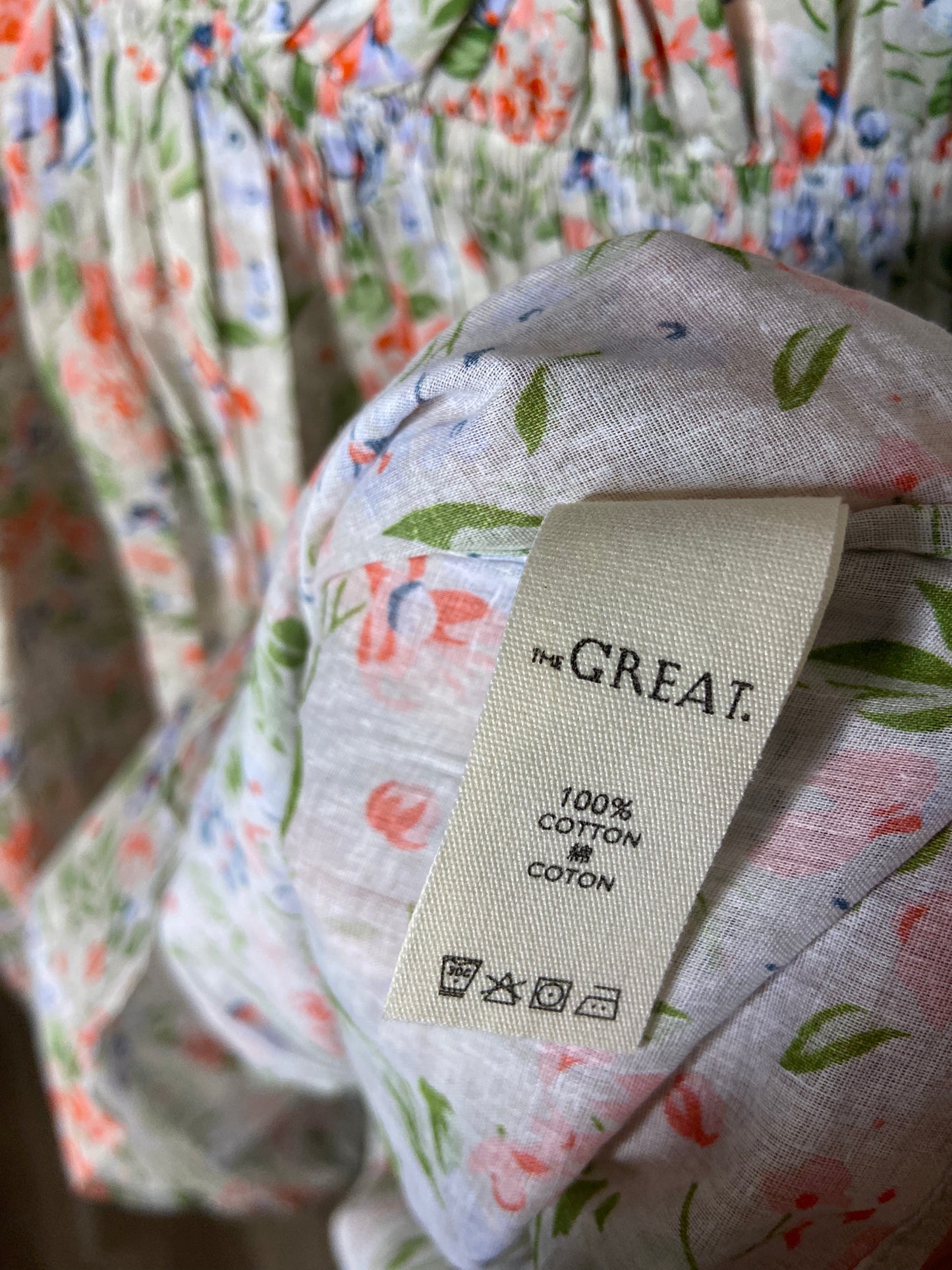 The Great The Prim Floral Off-The-Shoulder Top size 1 S