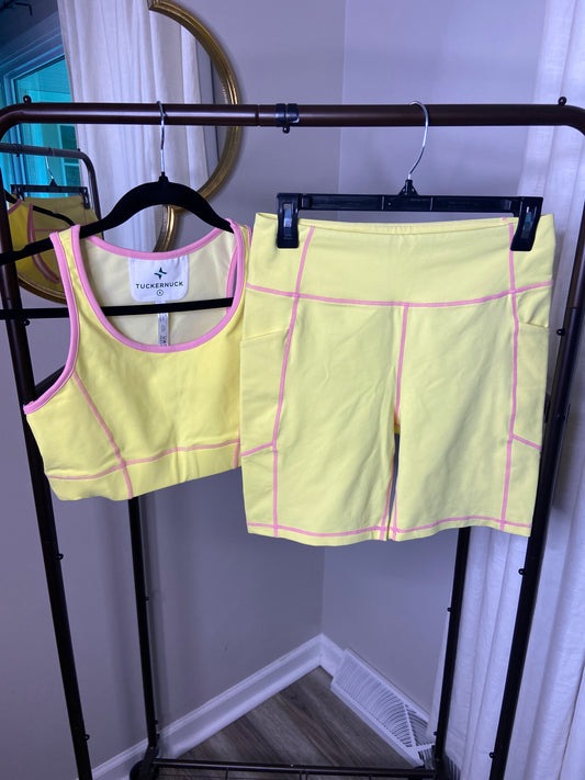 Tuckernuck Sports Bra and Biker Shorts Set size S/M