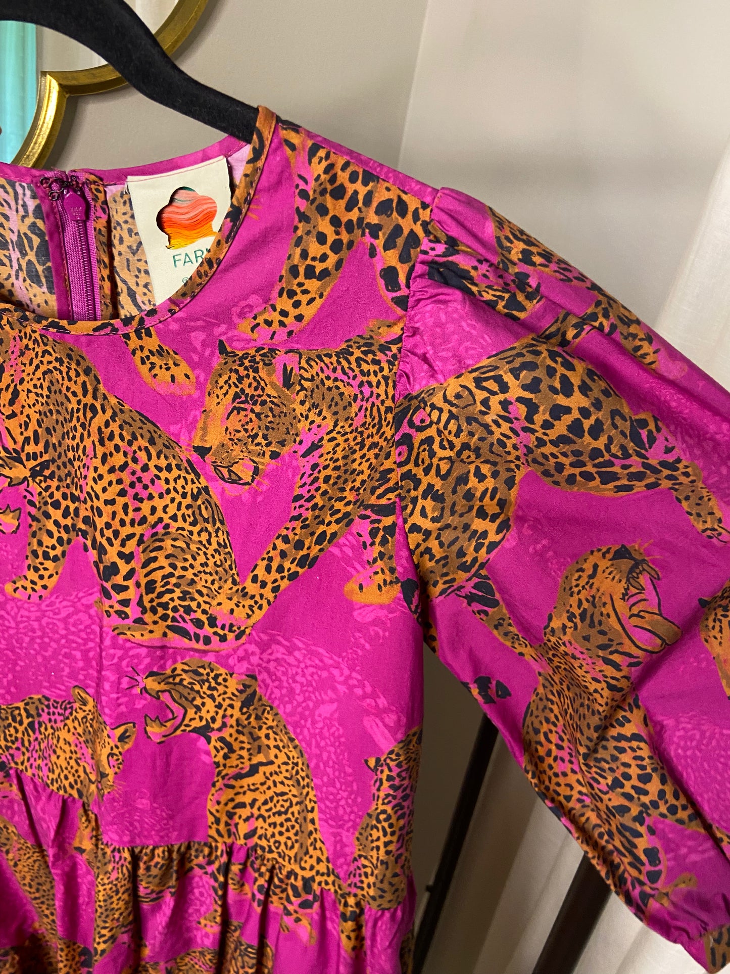 Farm Rio Artsy Leopards Mini Dress size XS