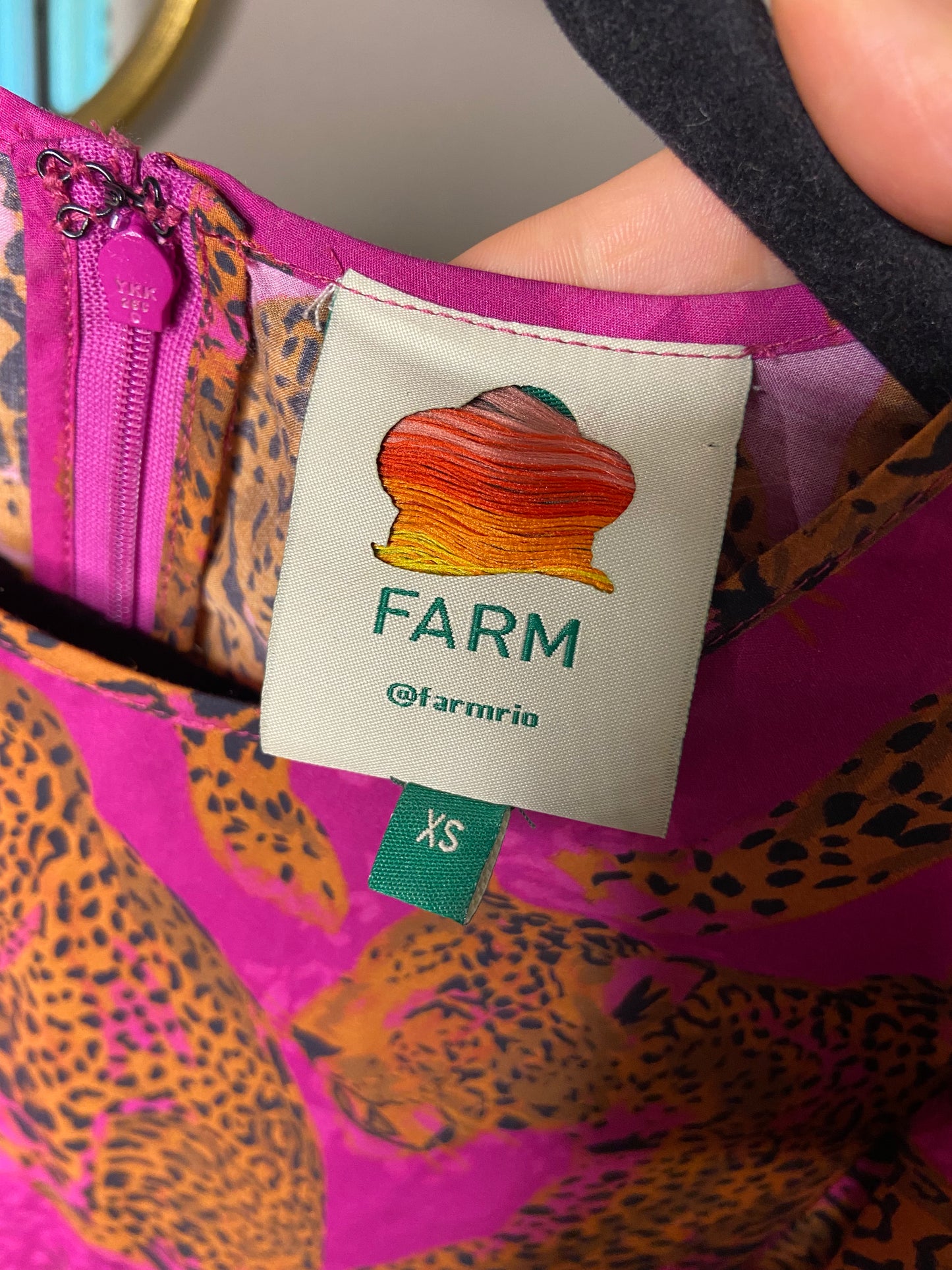 Farm Rio Artsy Leopards Mini Dress size XS