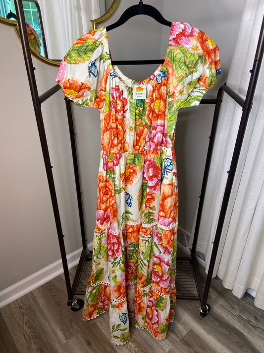 Farm Rio Macie Tiered Maxi Dress size S