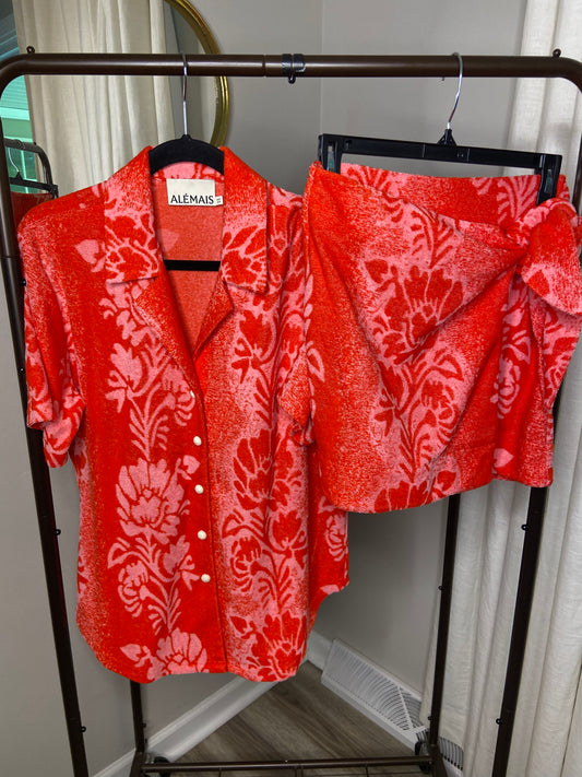 Alemais Martha Terry Skirt and Top Set size US 2/4