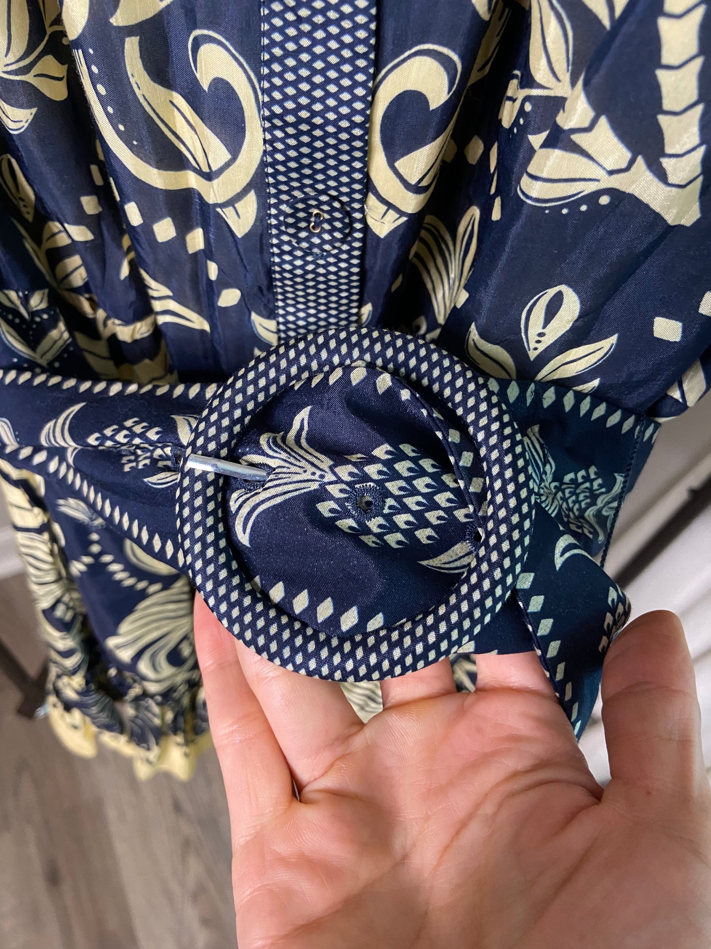 Farm Rio Blue Ainika Tropical Splendor Mini Dress size XS