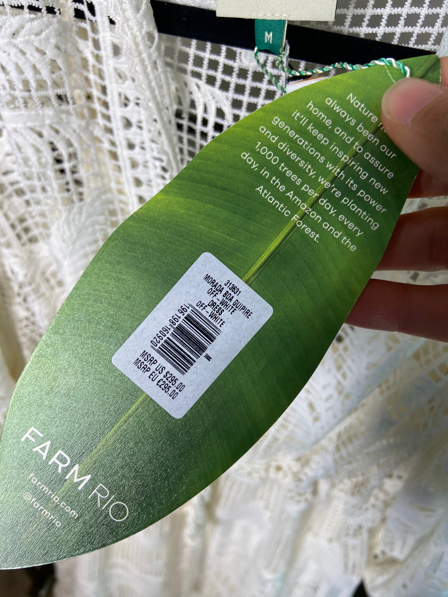 Farm Rio Morada Boa Guipure Dress size M