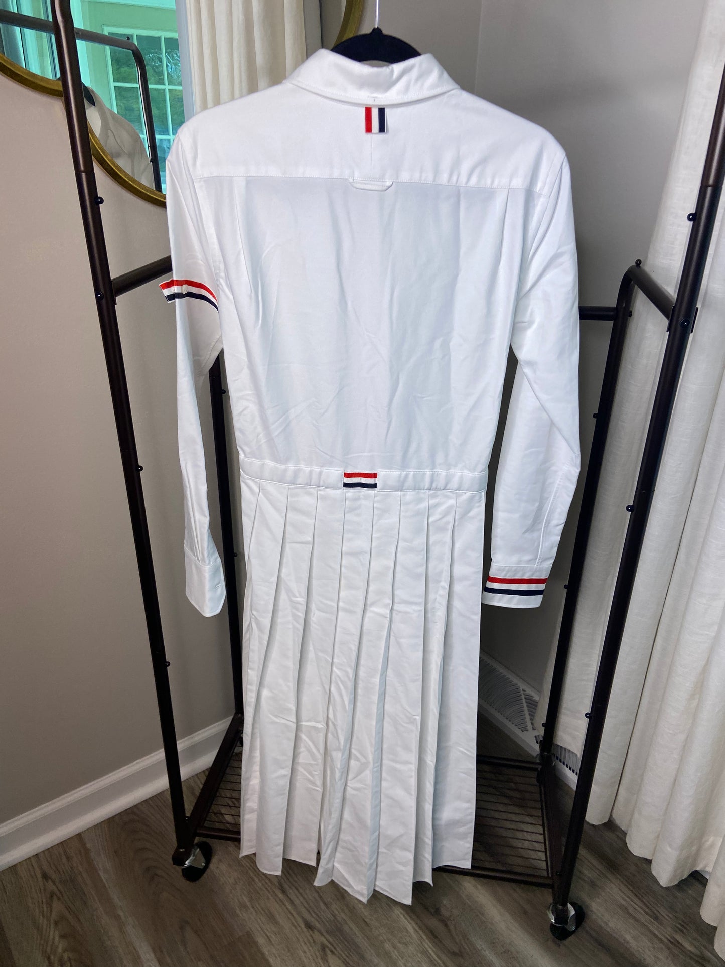 Thom Browne 2-in-1 Norfolk Pleated Shirtdress size 38 - XS/2
