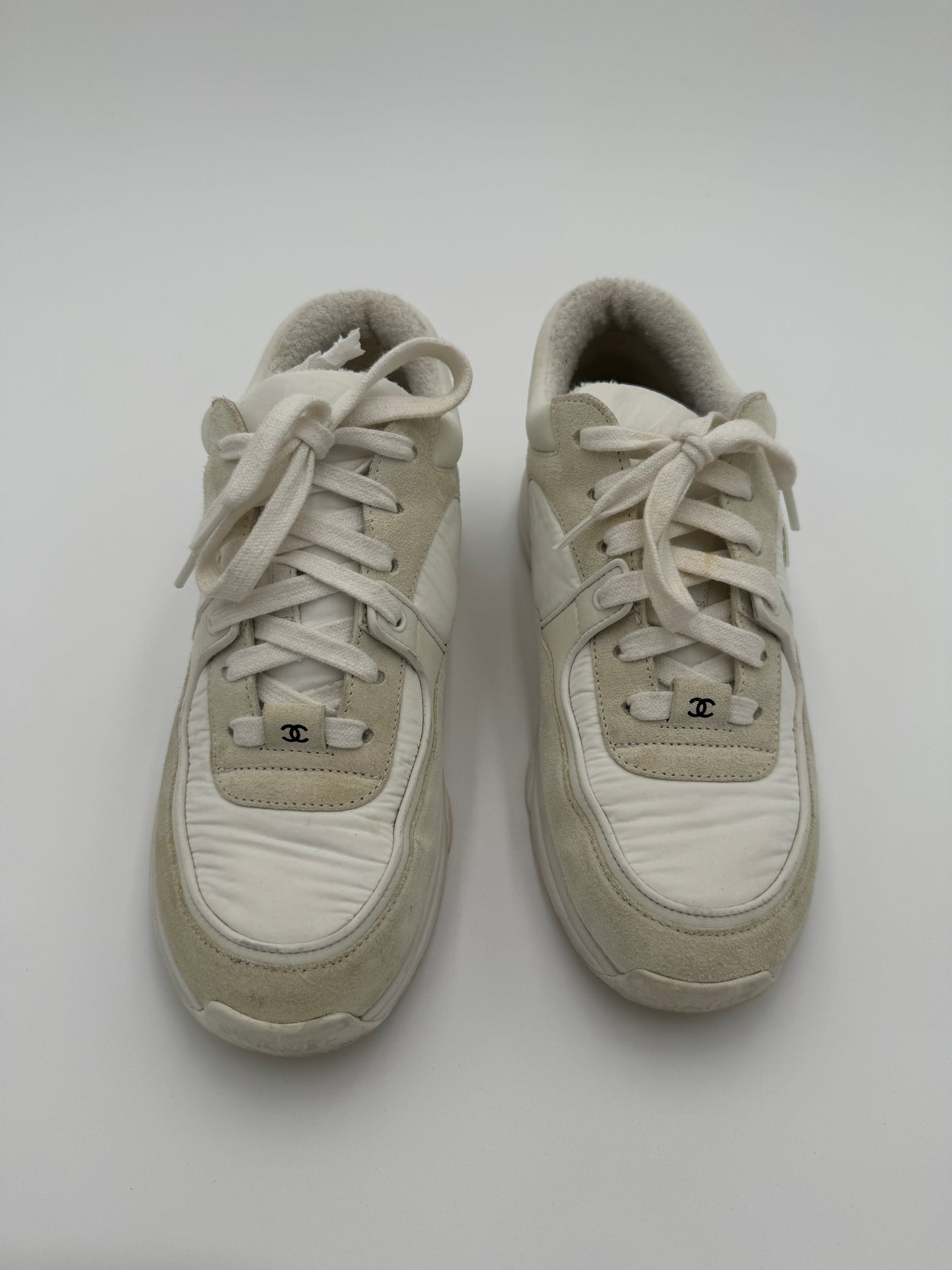 Chanel Interlocking CC Trainers Sneakers size 37