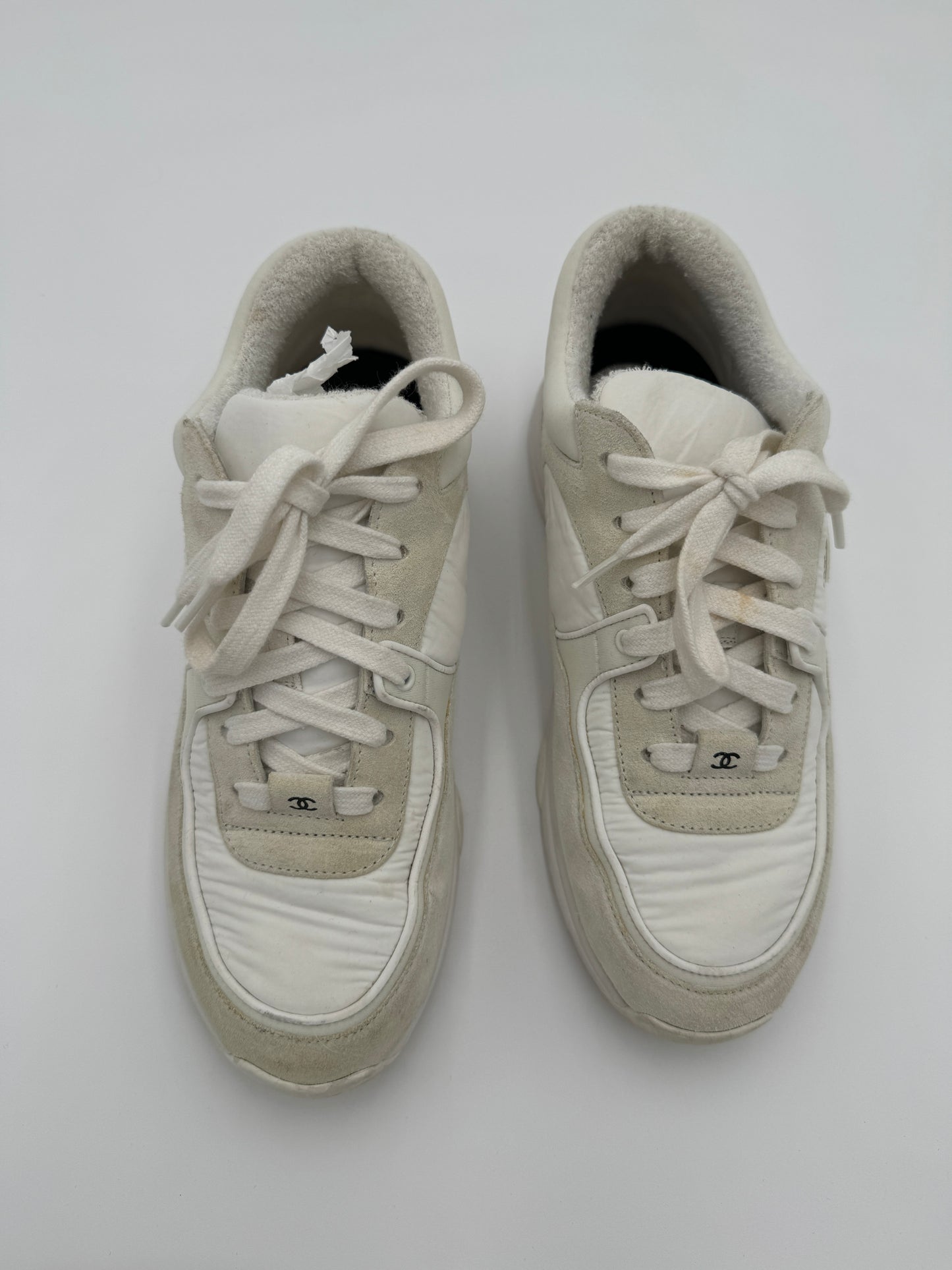 Chanel Interlocking CC Trainers Sneakers size 37