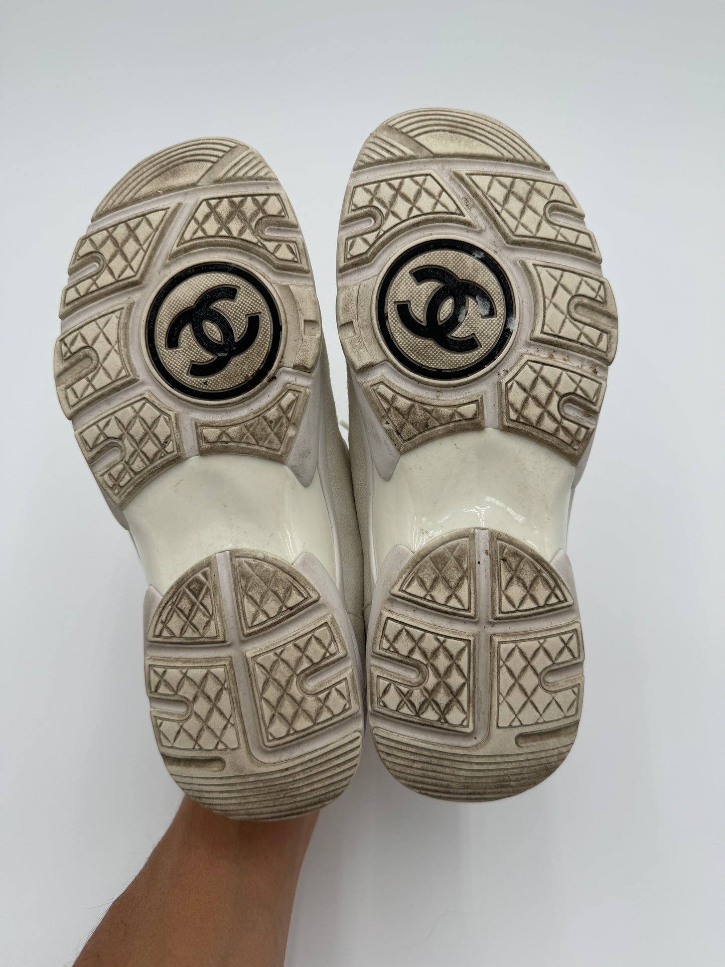 Chanel Interlocking CC Trainers Sneakers size 37