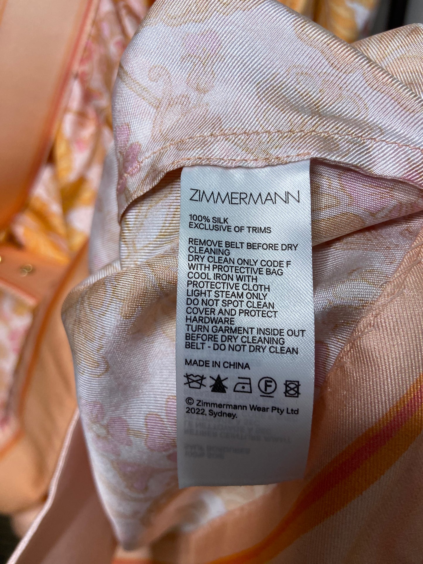 Zimmermann Kaleidoscope Shift Mini Dress size US 4