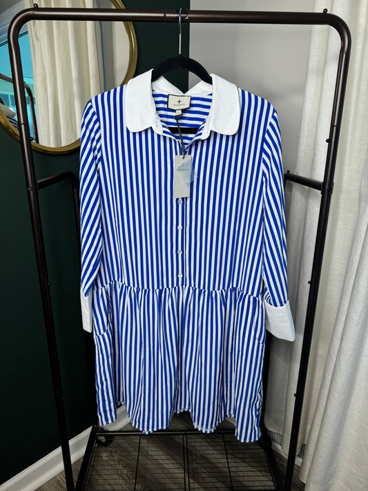 Tuckernuck Blue Stripe Hayes Dress size L