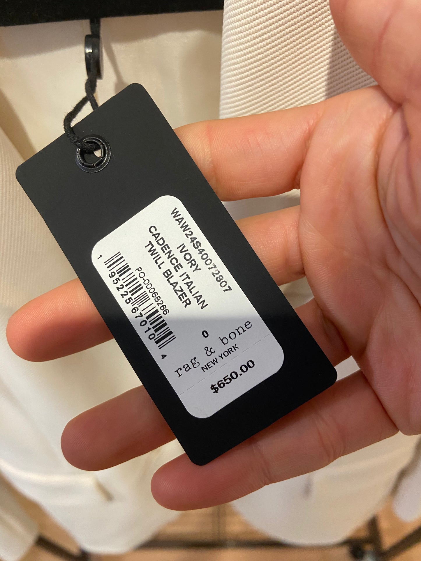 Rag and Bone Cadence Italian Twill Blazer size 0