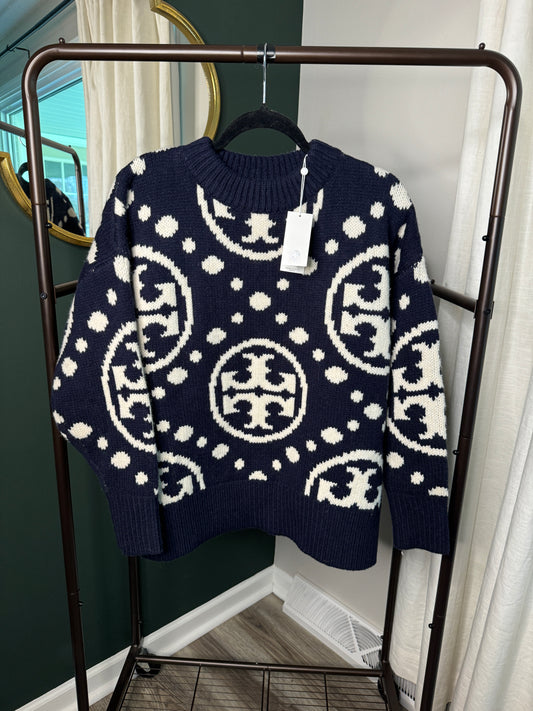 Tory Burch Monogram Sport Sweater size M